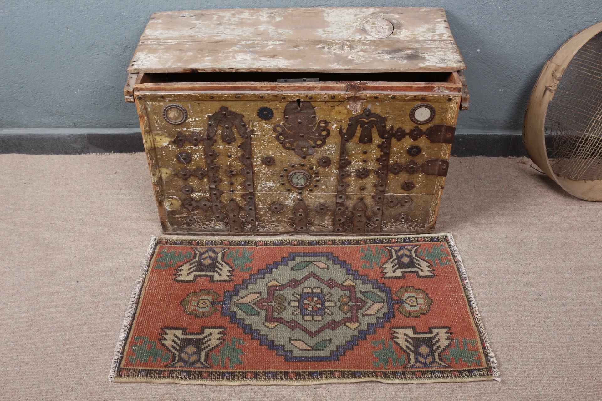 Kitchen Rugs, Oriental Rug, Red Antique Rug, 1.6x2.9 ft Small Rug, Vintage Rug, Bedroom Rug, Rugs for Car Mat, Turkish Rugs, Antique Rug