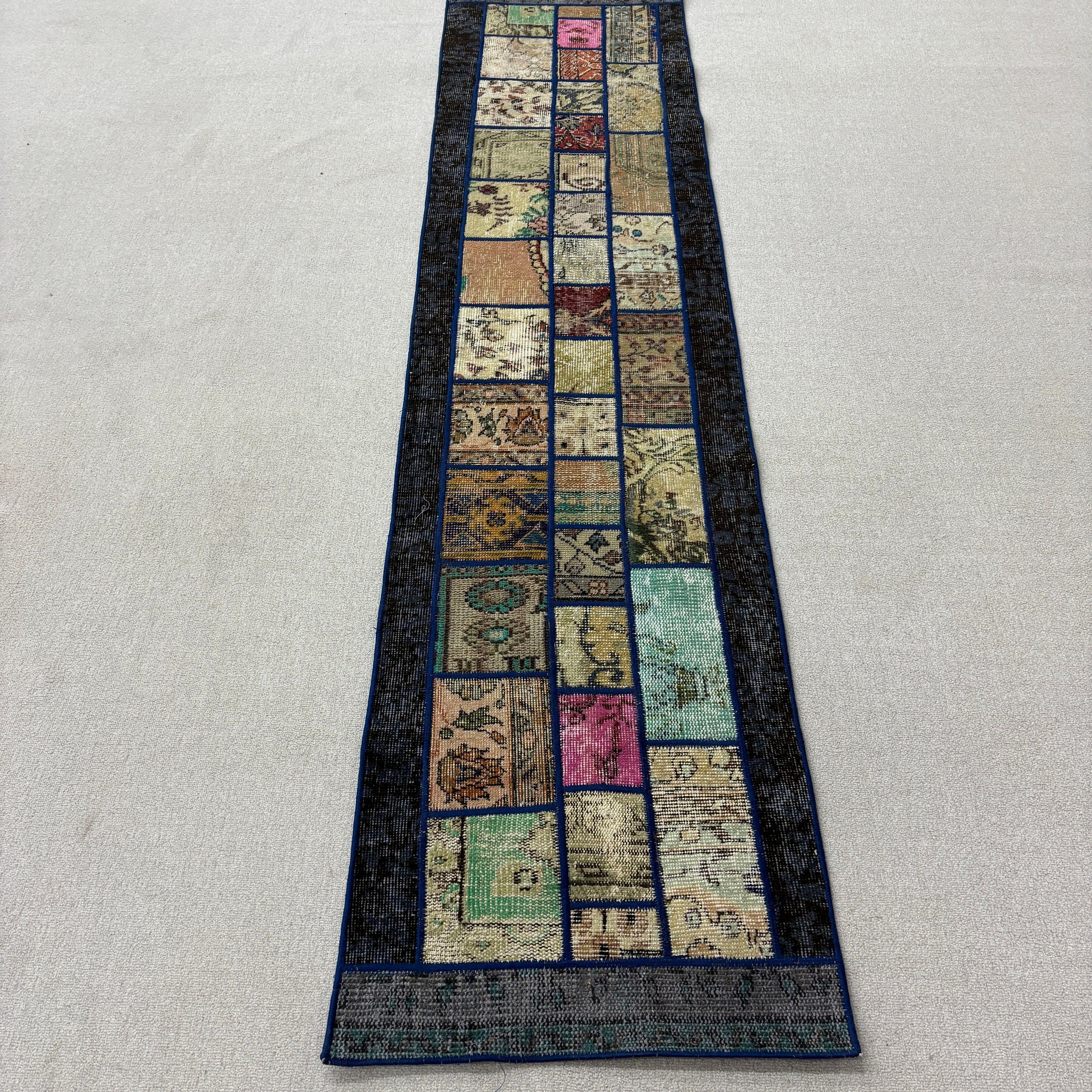 Vintage Halı, Geometrik Halılar, Türk Halısı, Koridor Halısı, Bej 2x8.5 ft Runner Halısı, Mutfak Halısı, Ofis Halısı, Fas Halıları