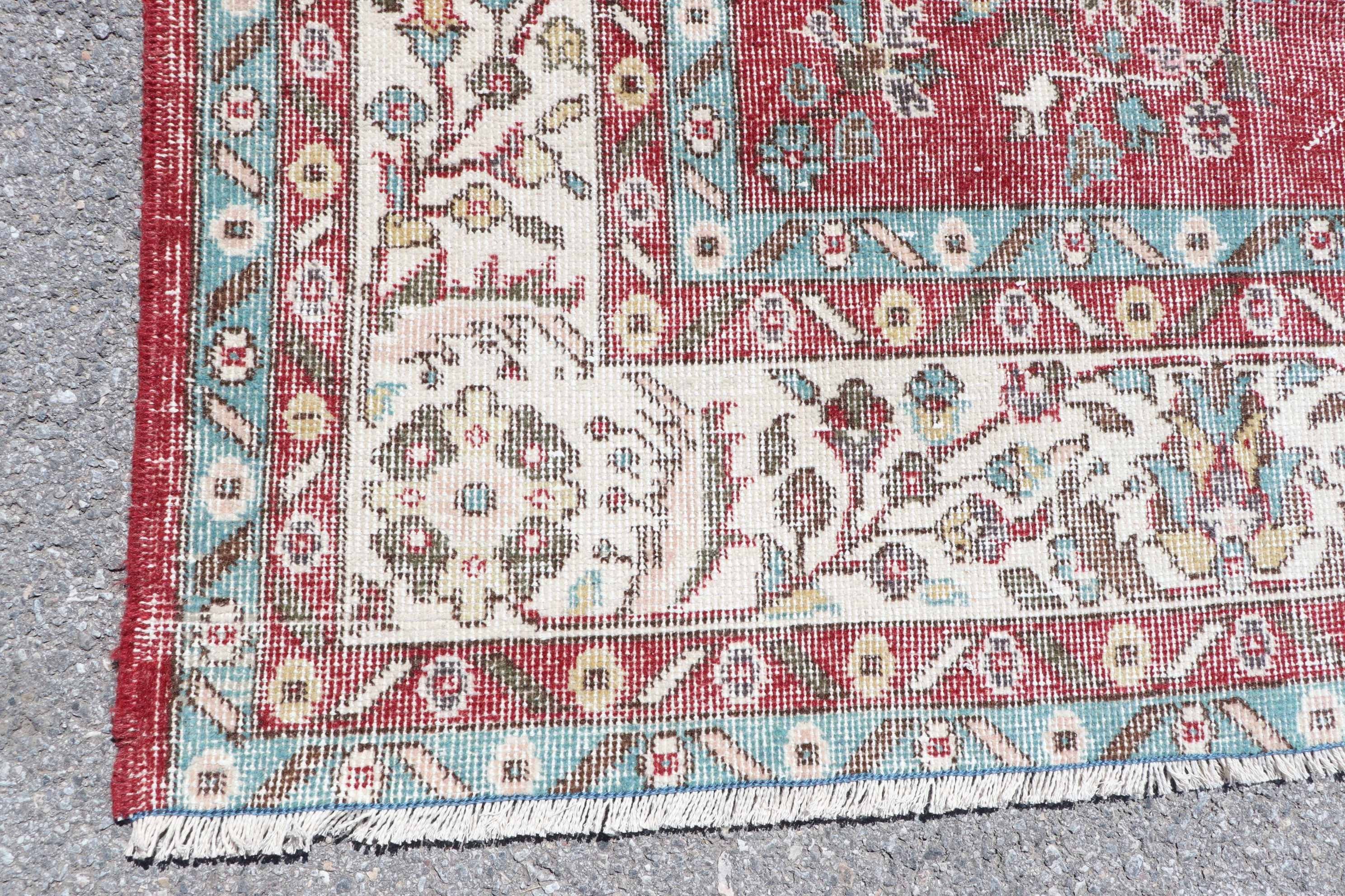 Türk Halı, Uşak Halı, Salon Halı, Oturma odası Halı, Oturma odası Halı, Salon Halı, 218x320 cm Büyük Halı, Kırmızı Ev dekoru Halı