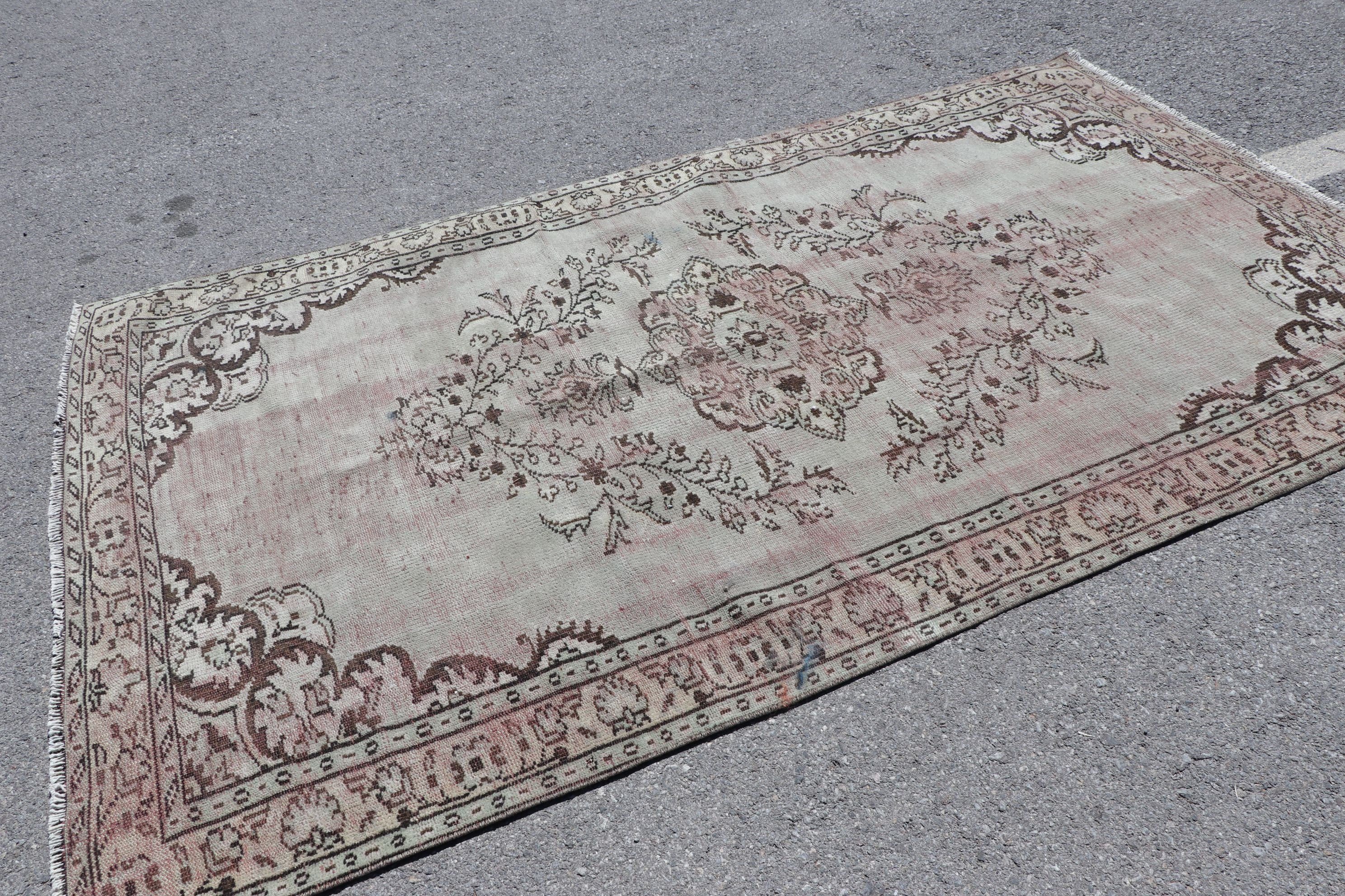 Bedroom Rug, 5.2x8.8 ft Large Rugs, Salon Rug, Vintage Rug, Turkish Rug, Antique Rug, Aesthetic Rug, Green Floor Rug, Living Room Rug