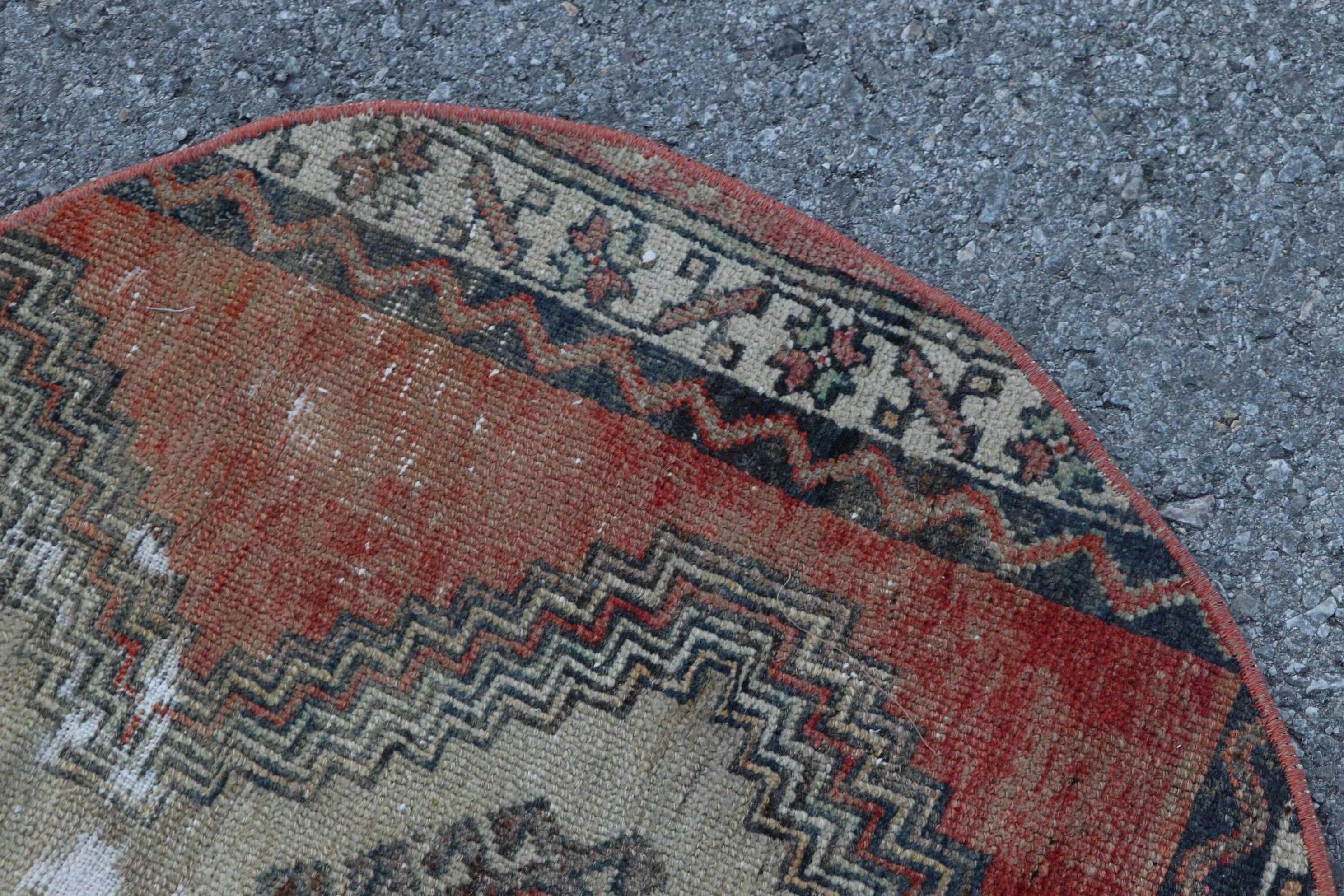 Turkish Rugs, Orange Floor Rug, Anatolian Rug, Door Mat Rug, Kitchen Rug, Wall Hanging Rug, 2.7x2.8 ft Small Rugs, Muted Rugs, Vintage Rug