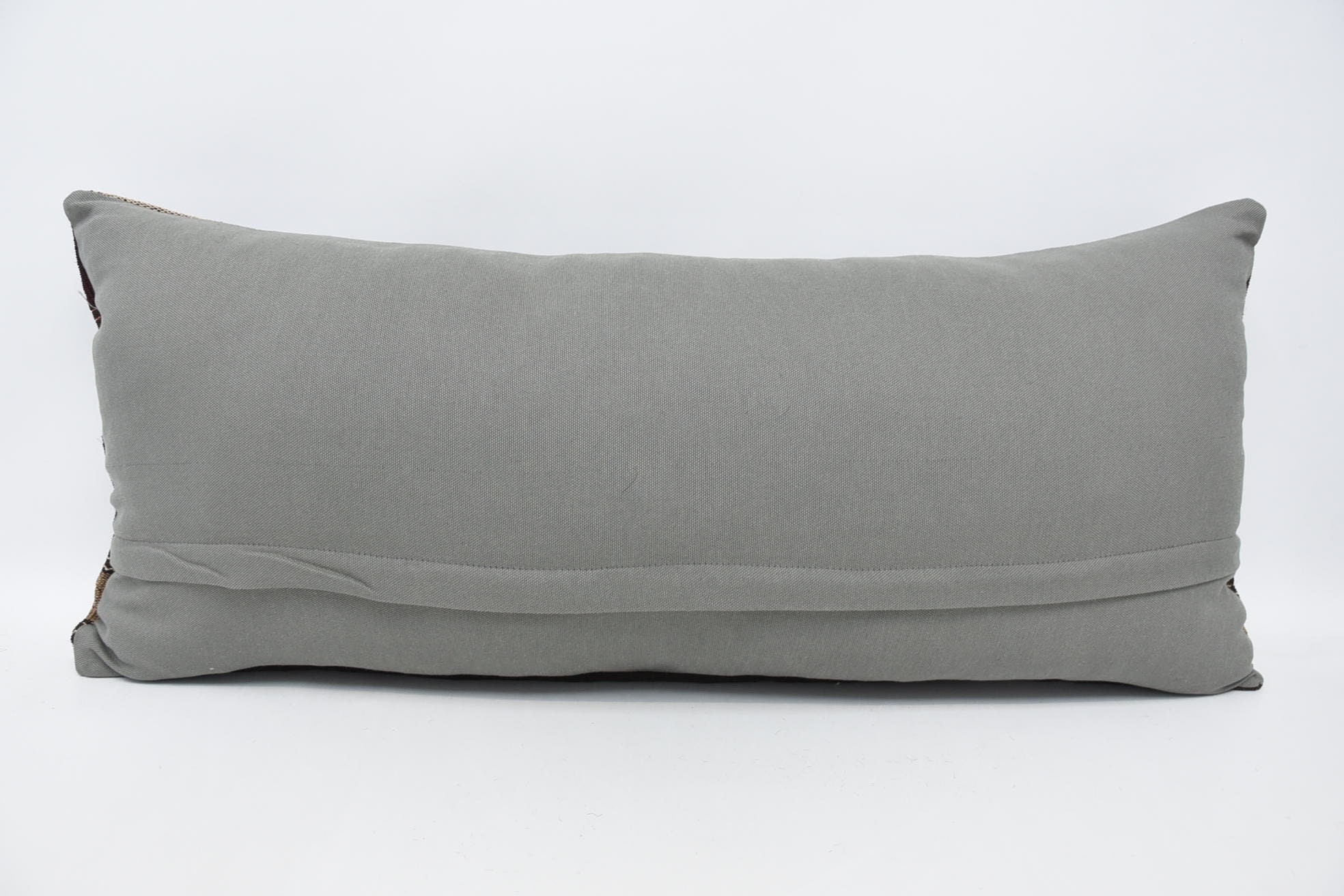 Kilim Pillow, Vintage Pillow, Vintage Kilim Pillow, Ethnic Pillow Case, 16"x36" Brown Pillow Sham, Ottoman Pillow Sham