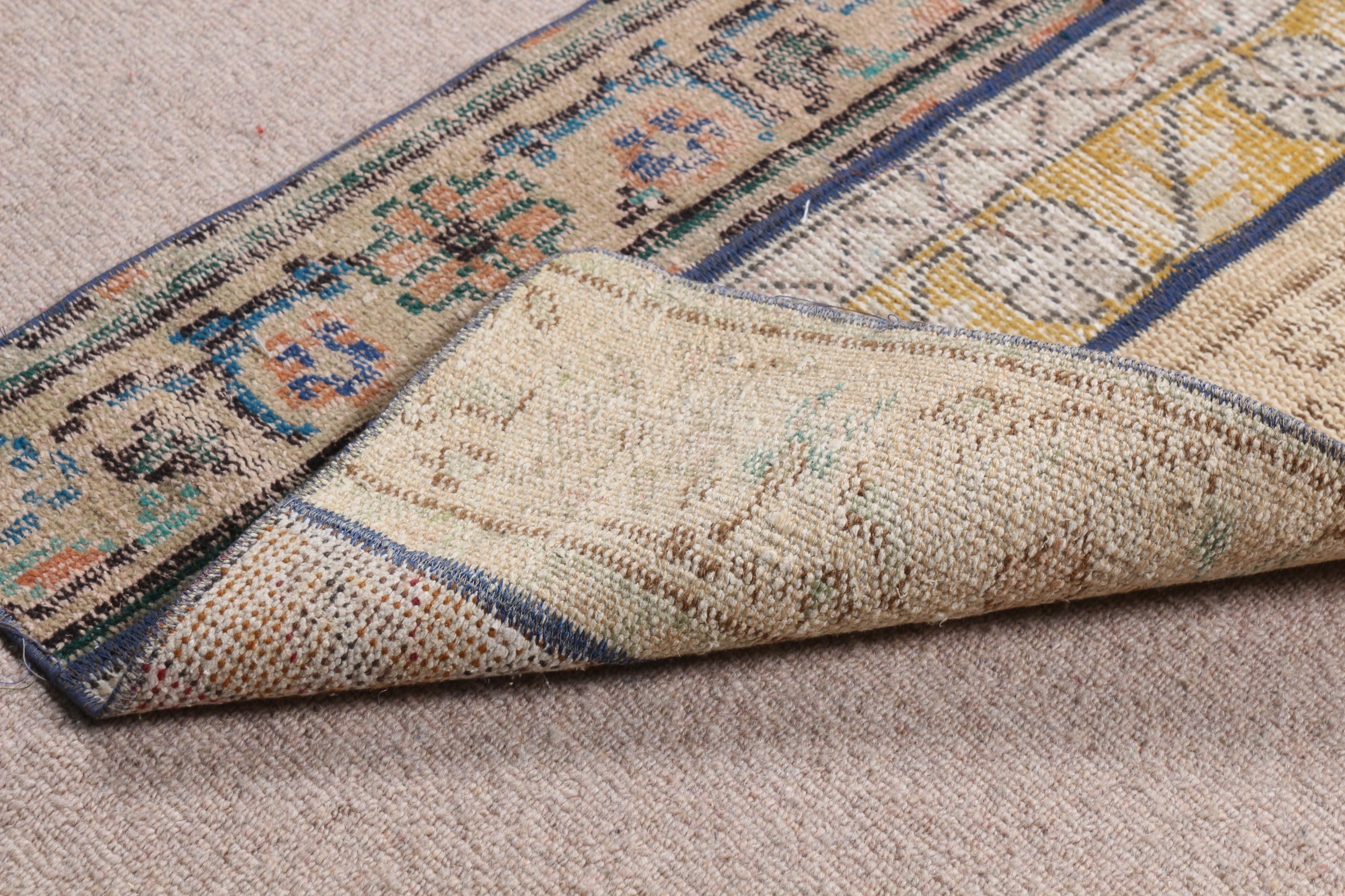 Nursery Rug, Vintage Rugs, 1.6x3.2 ft Small Rug, Bedroom Rug, Flatweave Rug, Oriental Rugs, Beige Kitchen Rug, Turkish Rug, Door Mat Rug