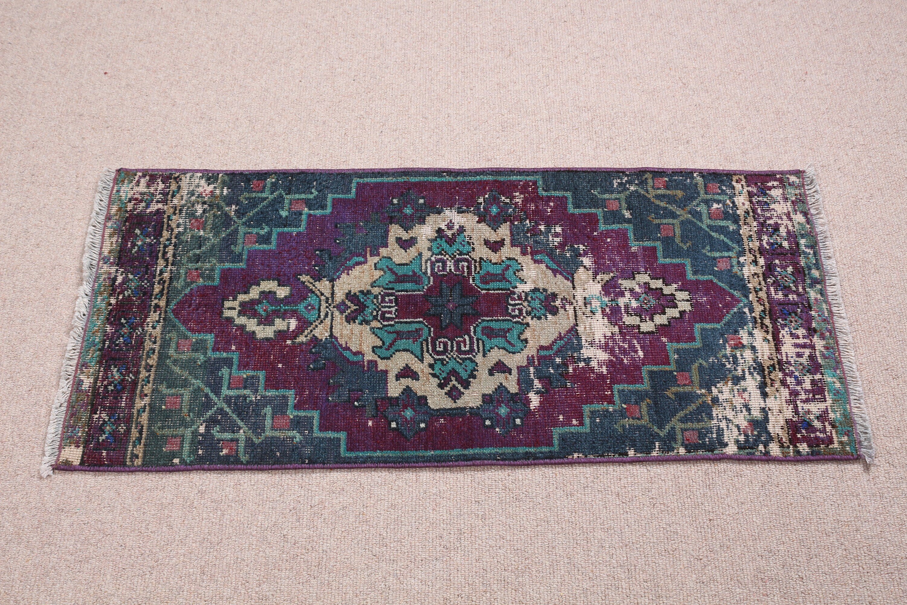 Mutfak Halısı, Türk Halıları, Yer Halısı, Yeşil 1.4x3.1 ft Küçük Halı, Fas Halıları, Vintage Halı, Araba Paspas Halıları, Yatak Odası Halıları