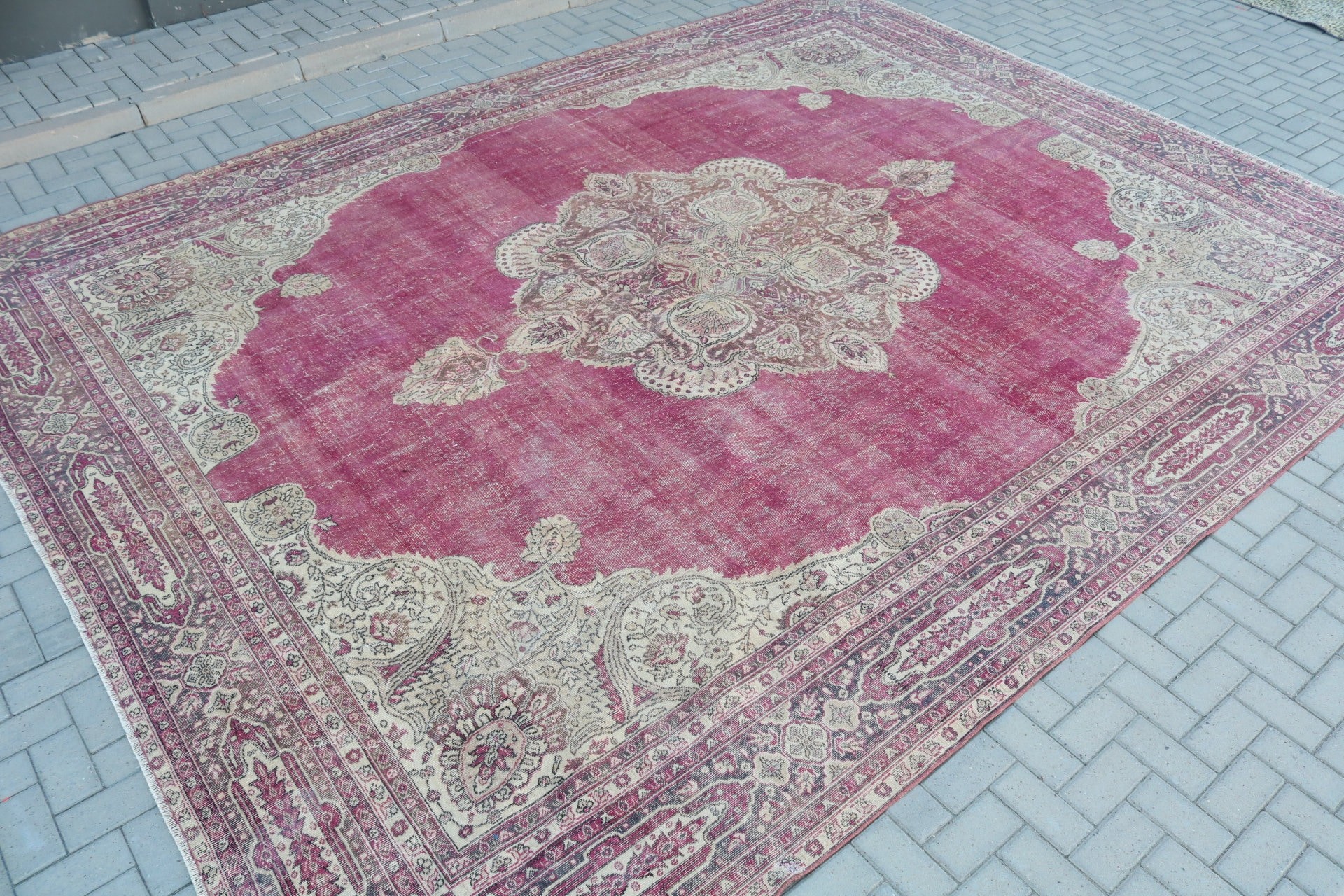 Vintage Halılar, Oturma Odası Halısı, Salon Halıları, Fas Halıları, 12.1x14.4 ft Büyük Boy Halı, Aztek Halısı, Salon Halıları, Oryantal Halılar, Türk Halısı