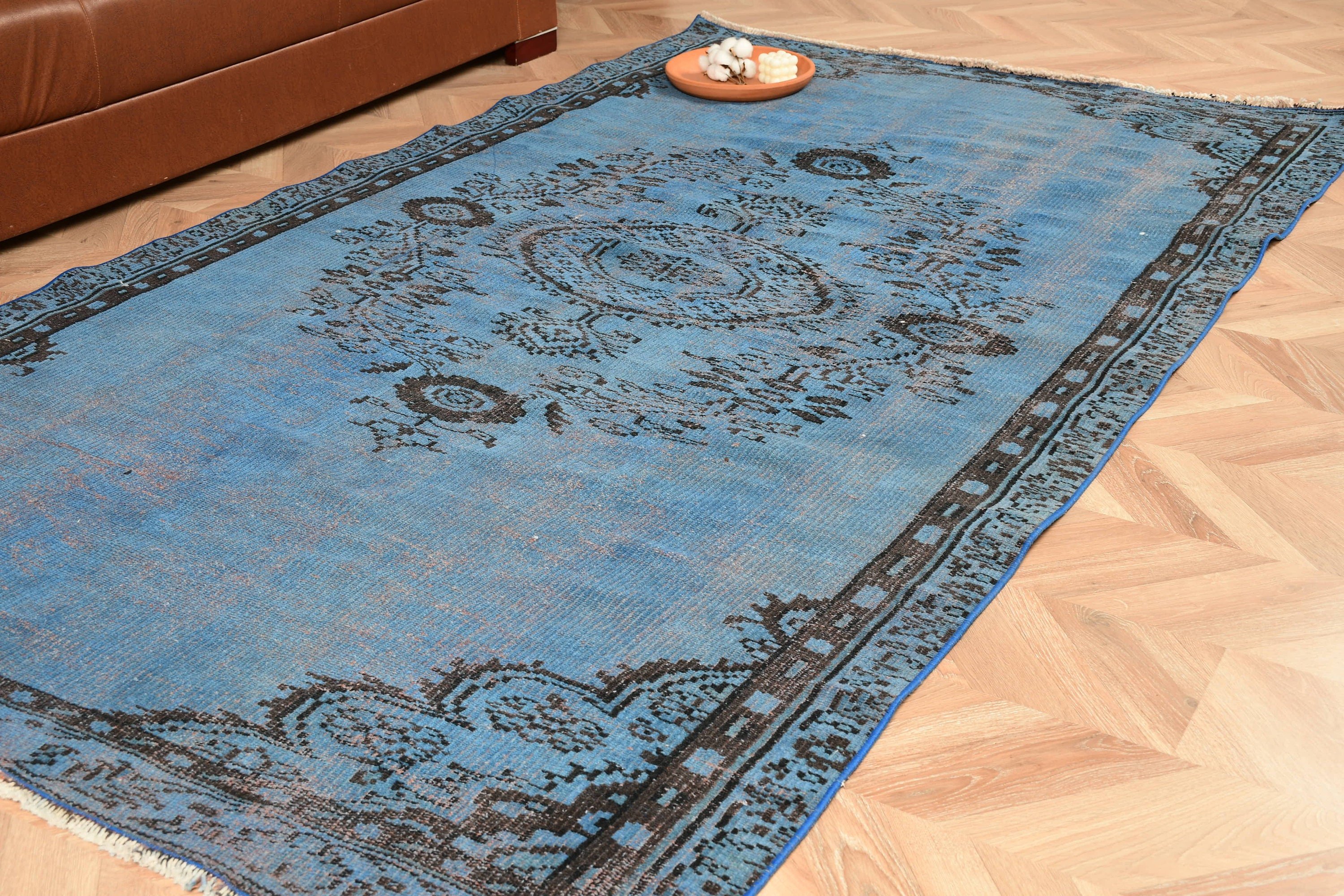 Bedroom Rugs, Pale Rug, Oriental Rug, Blue Home Decor Rug, 4.9x8.4 ft Large Rug, Turkish Rug, Vintage Rugs, Dining Room Rug