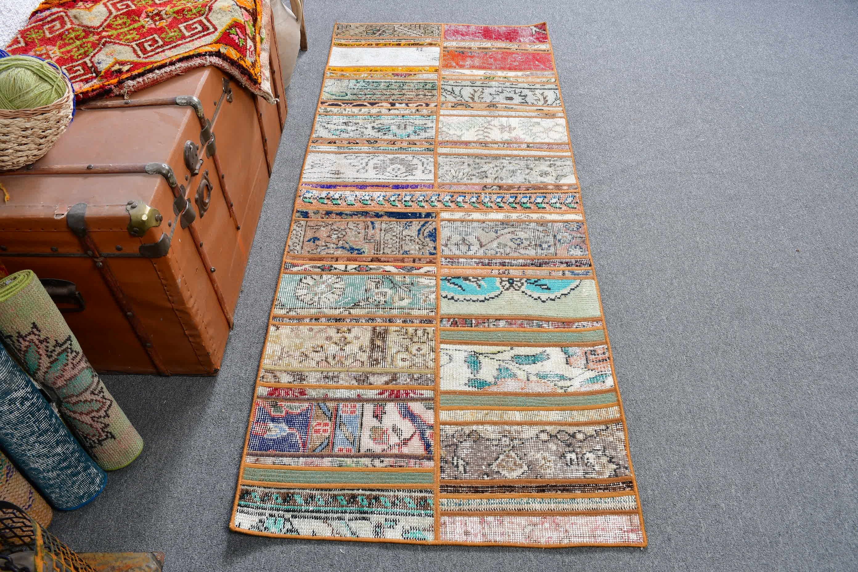 Sessiz Halı, Giriş Halıları, Türk Halıları, 2,6x6,2 ft Accent Halı, Kabile Türk Halı Halıları, Vintage Halılar, Yer Halıları, Giriş Halısı, Mutfak Halısı