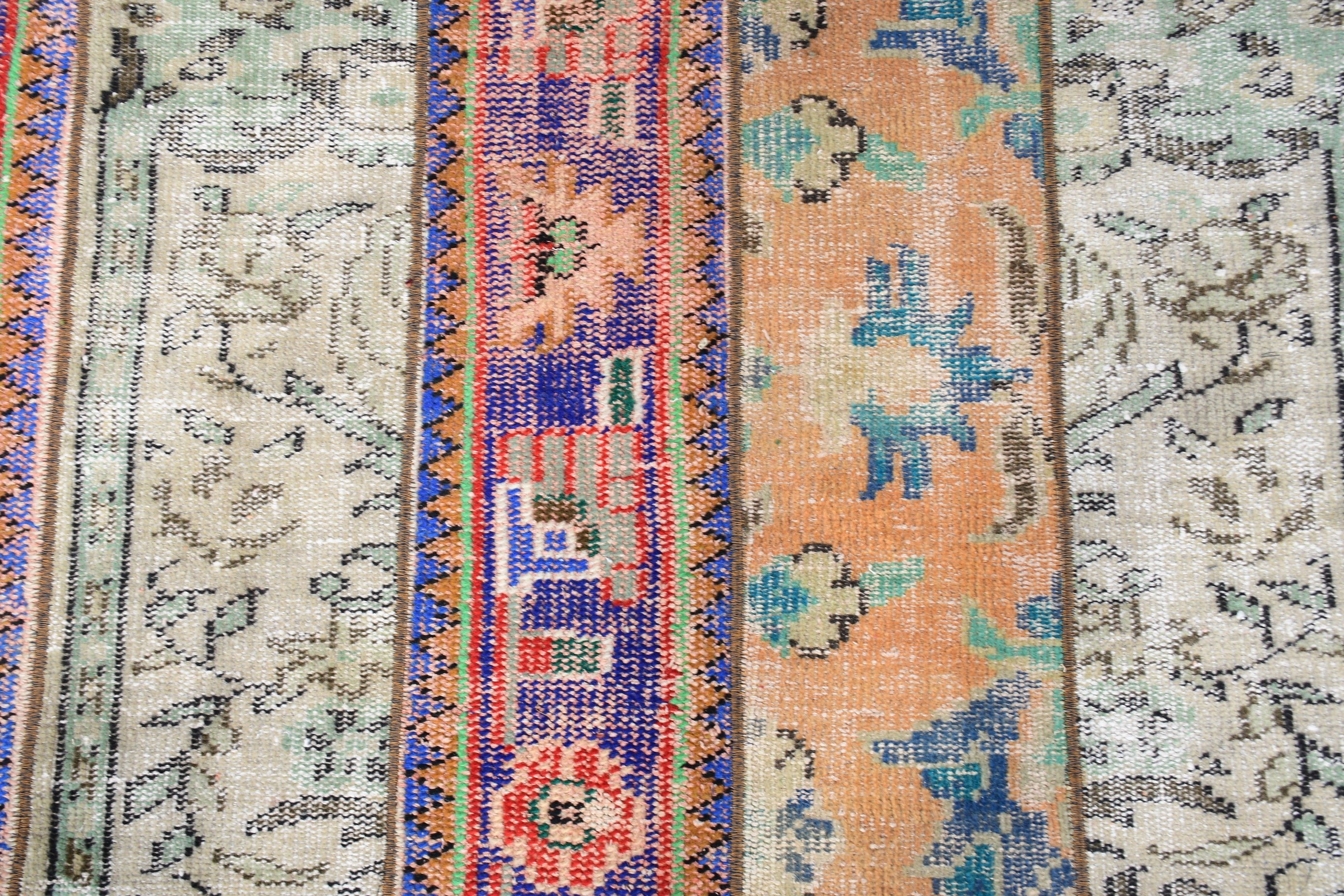 Nursery Rug, Anatolian Rug, Rugs for Kitchen, Art Rug, Home Decor Rugs, Blue Bedroom Rug, Turkish Rugs, 2.9x6.8 ft Accent Rugs, Vintage Rug