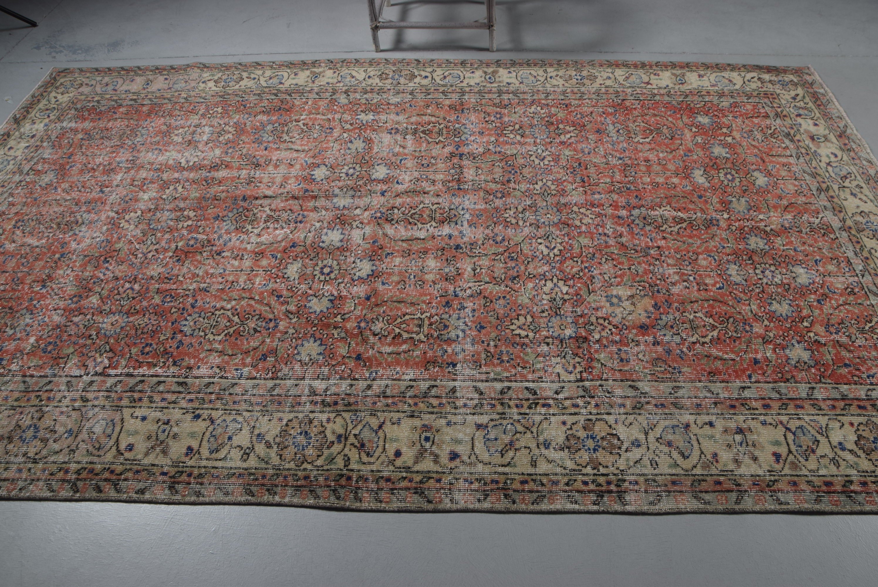 Oturma Odası Halısı, Türk Halıları, Fas Halısı, Kırmızı Mutfak Halıları, Yemek Odası Halısı, Vintage Halı, Anadolu Halıları, 6.4x10.2 ft Büyük Halılar