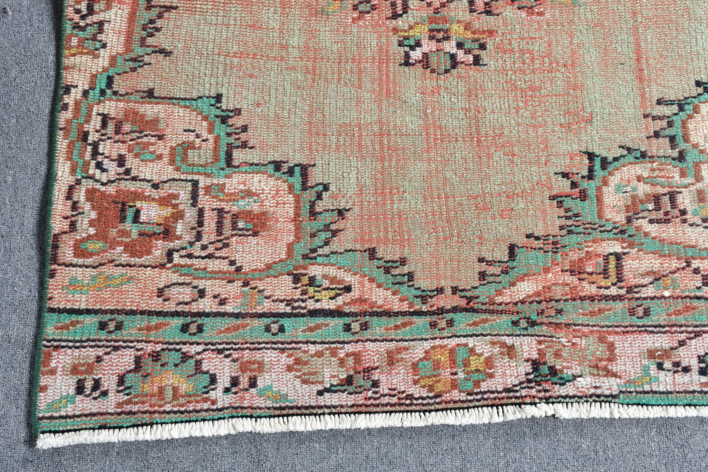 Oriental Rugs, Rugs for Kitchen, Turkish Rug, Living Room Rug, Green  3.2x7.9 ft Area Rug, Kitchen Rug, Cute Rugs, Vintage Rug