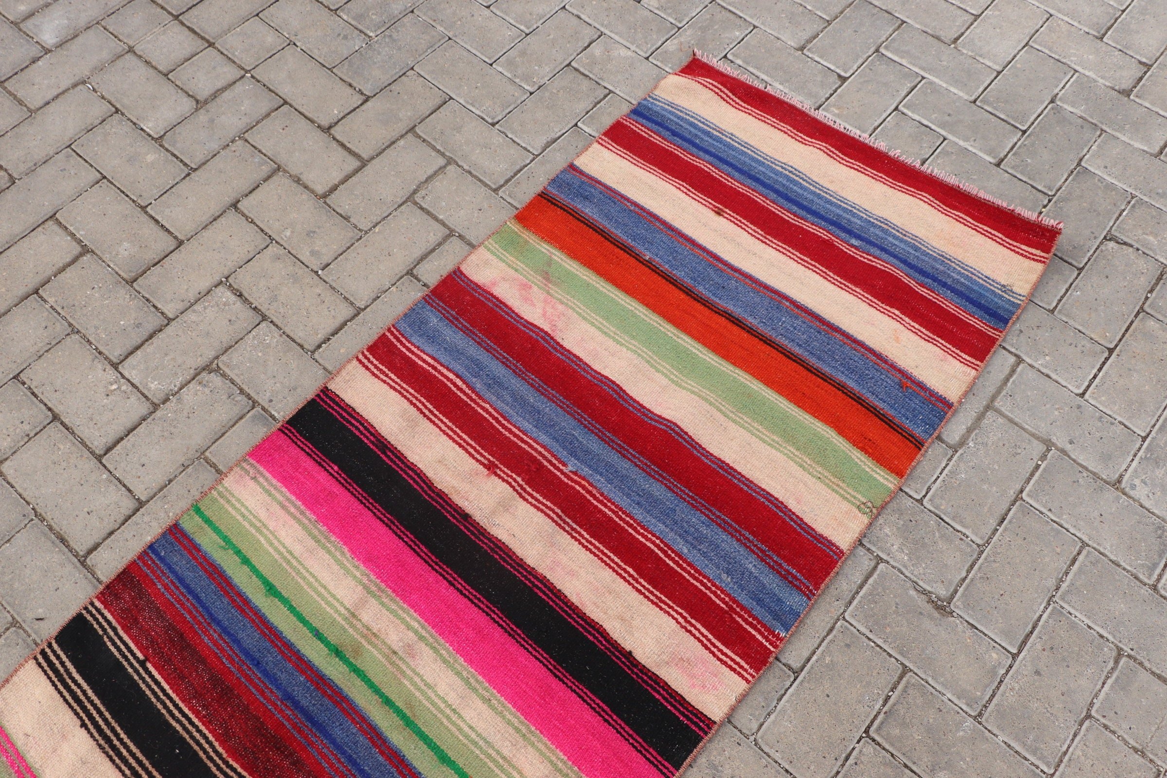 Vintage Halı, Merdiven Halıları, Pembe Oushak Halı, Kilim, Koridor Halıları, 2.2x7.5 ft Runner Halısı, El Dokuma Halıları, Havalı Halılar, Türk Halısı, Oushak Halısı