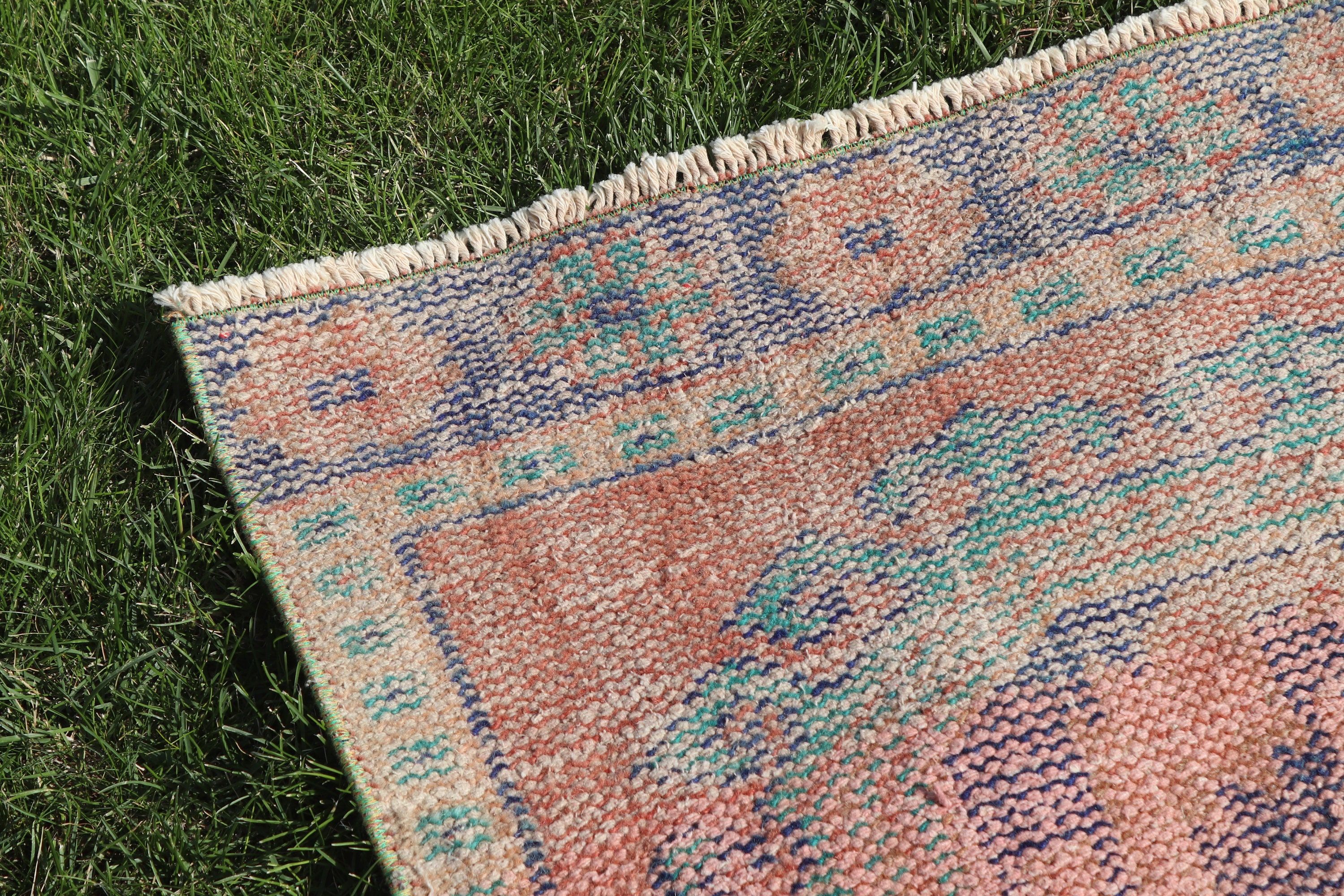 2.9x11.5 ft Runner Halı, Merdiven Halısı, Düz Dokuma Halılar, Türk Halıları, Vintage Runner Halıları, Vintage Halılar, Turuncu Yatak Odası Halısı, Fas Halıları