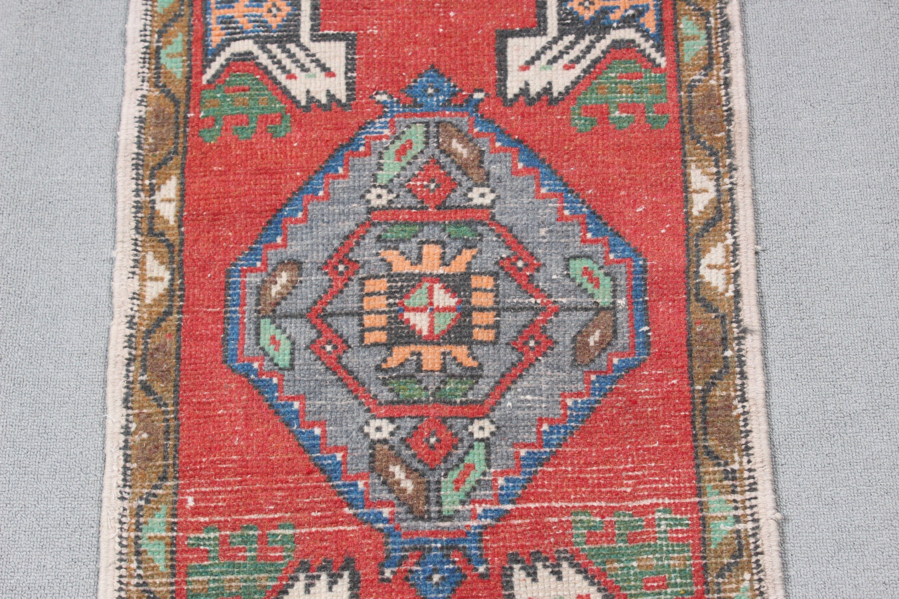 Oriental Rugs, Red Cool Rugs, Vintage Rugs, Decorative Rugs, 1.7x2.9 ft Small Rugs, Small Boho Rug, Entry Rugs, Turkish Rug, Handwoven Rugs