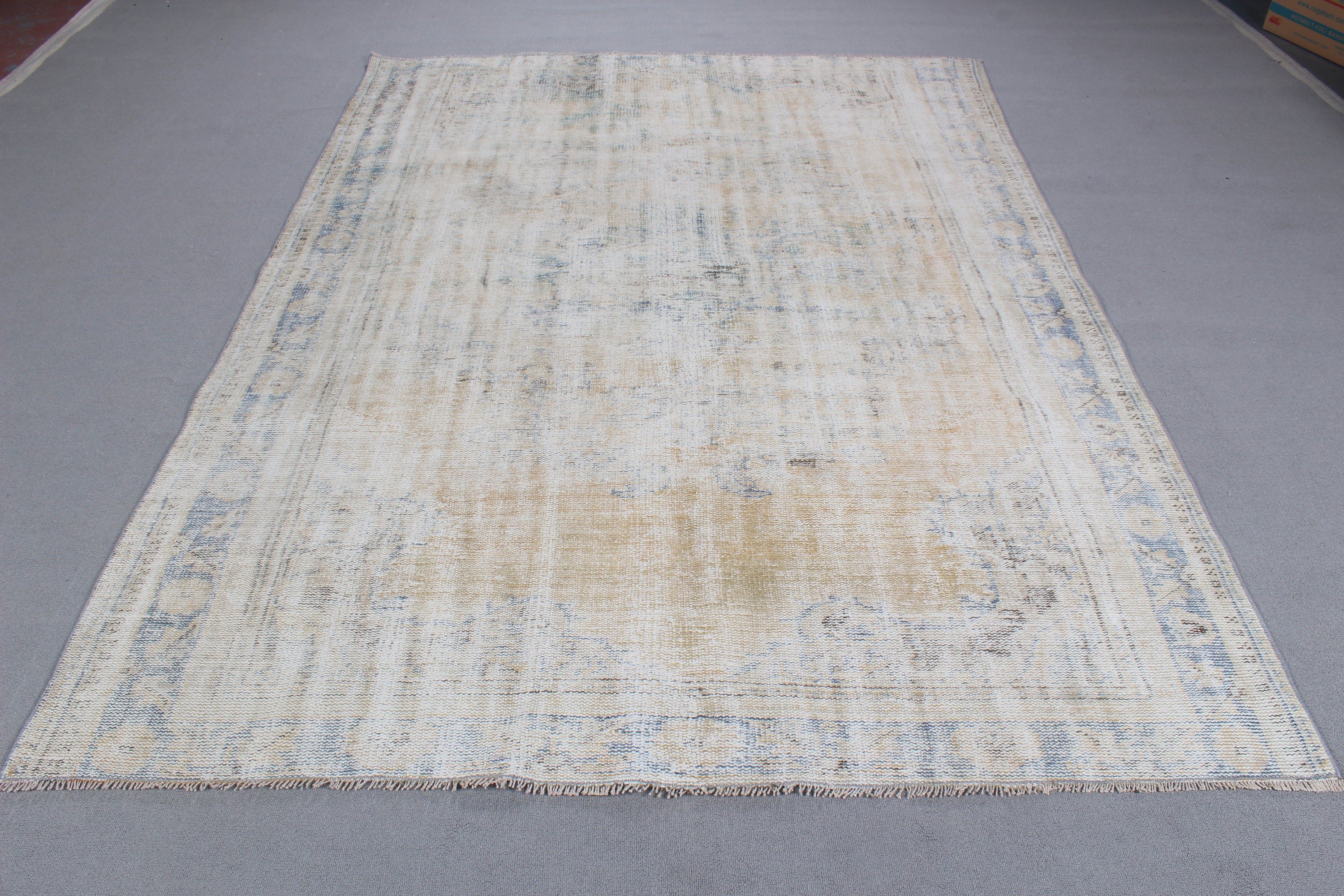 6x8.5 ft Large Rug, Large Vintage Rug, Vintage Rugs, Beige Antique Rug, Neutral Rug, Large Oushak Rugs, Turkish Rugs, Statement Rugs