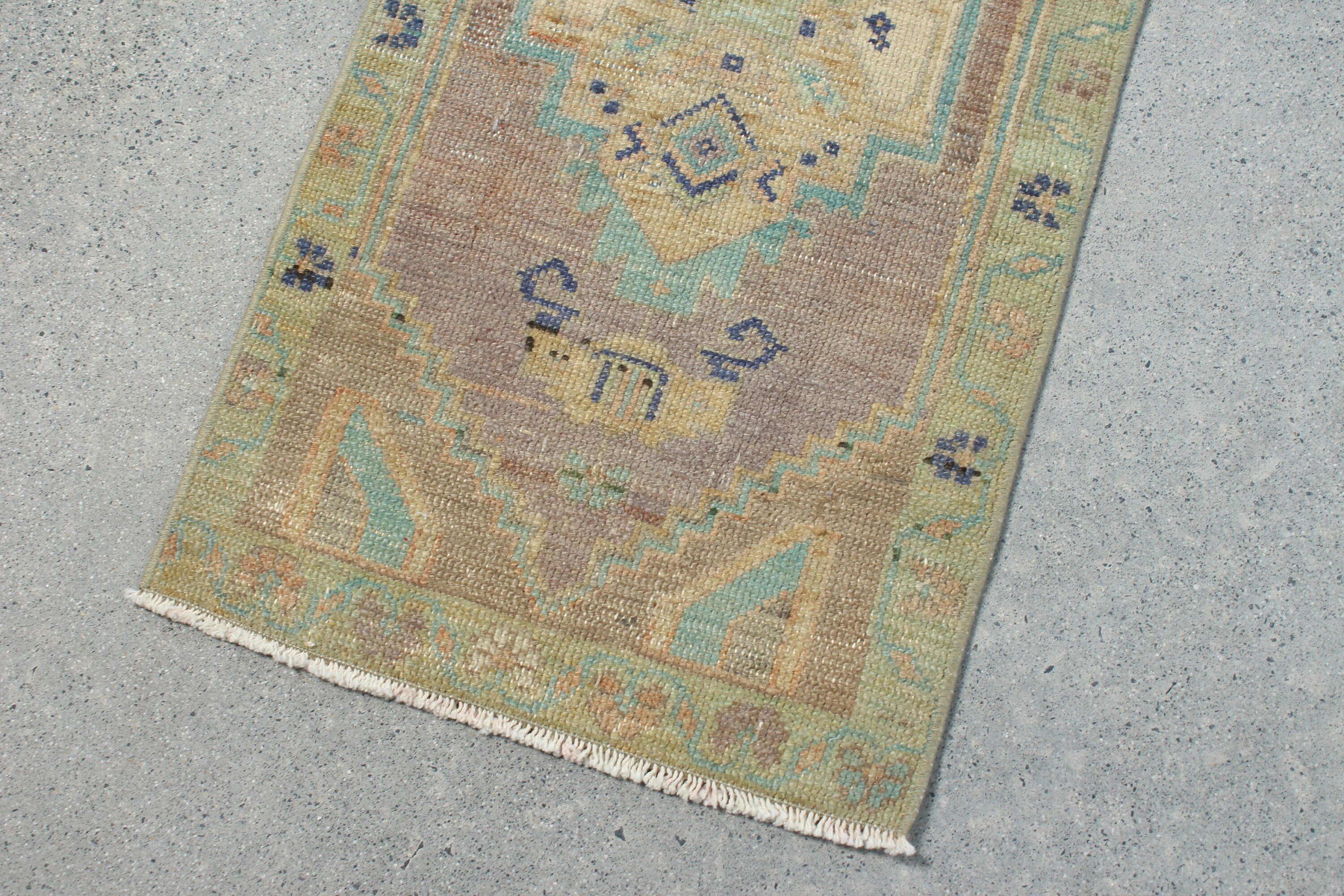 Green Wool Rugs, Pale Rugs, Vintage Rug, Floor Rug, Bath Rug, Bedroom Rugs, Rugs for Entry, Home Decor Rug, 1.5x3 ft Small Rug, Turkish Rug