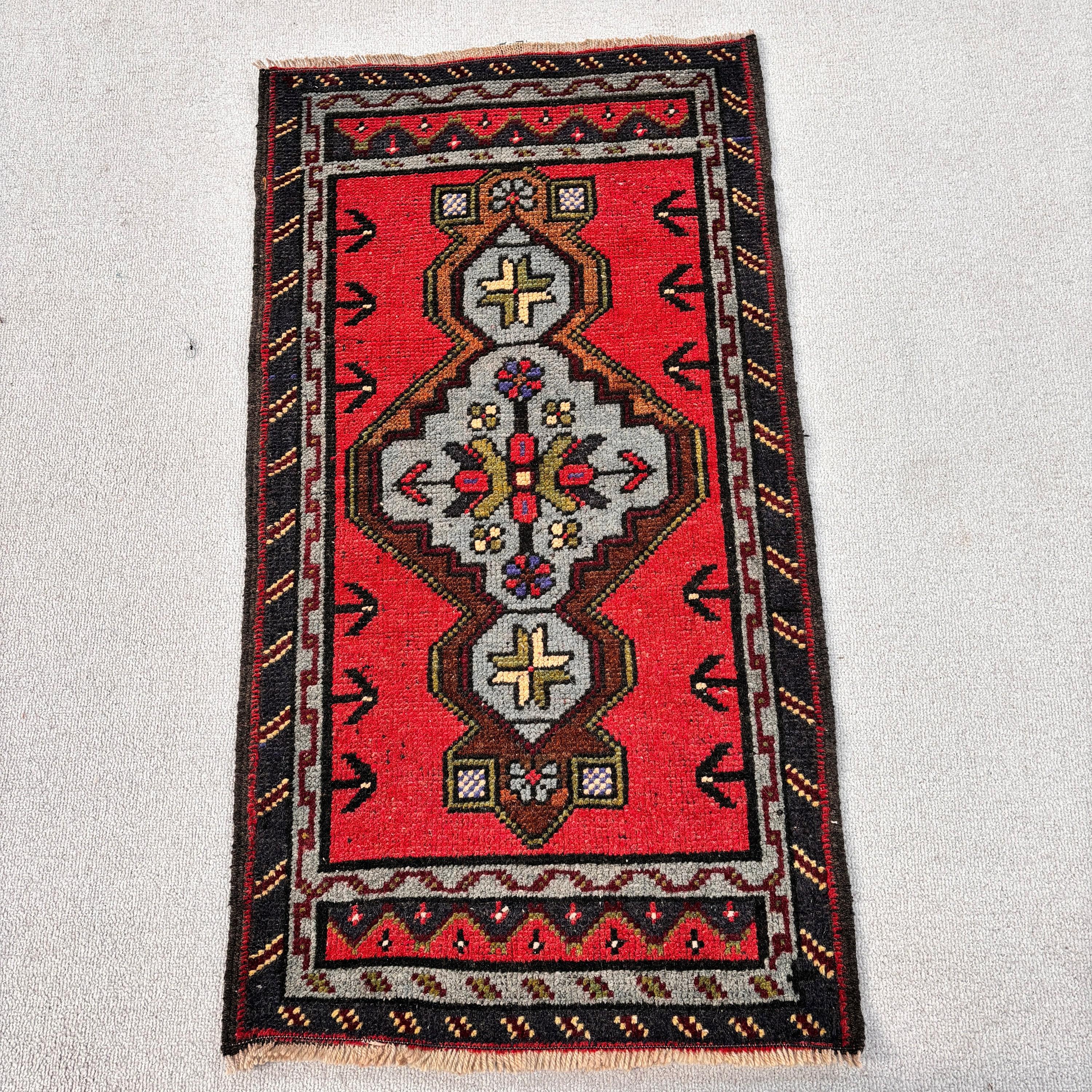 Anadolu Halısı, Ev Dekorasyonu Halısı, Yatak Odası Halıları, Türk Halıları, Vintage Halılar, Yeşil Modern Halılar, 1.8x3.1 ft Küçük Halı, Küçük Vintage Halılar