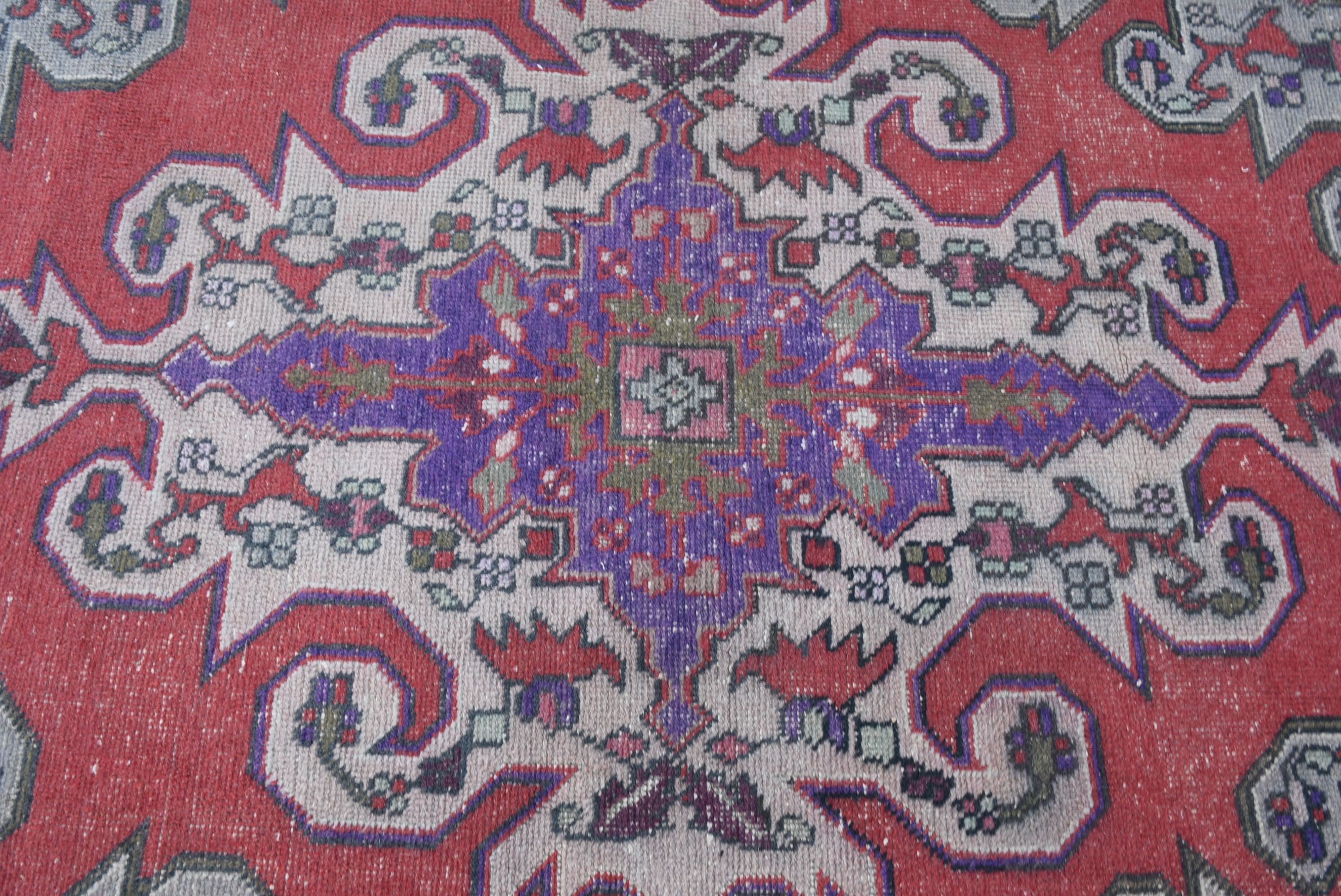 Mutfak Halıları, Sessiz Halılar, Kırmızı Antika Halı, Boho Bölge Halıları, Vintage Halılar, Yatak Odası Halıları, Yün Halılar, 3,8x7,2 ft Alan Halıları, Türk Halıları