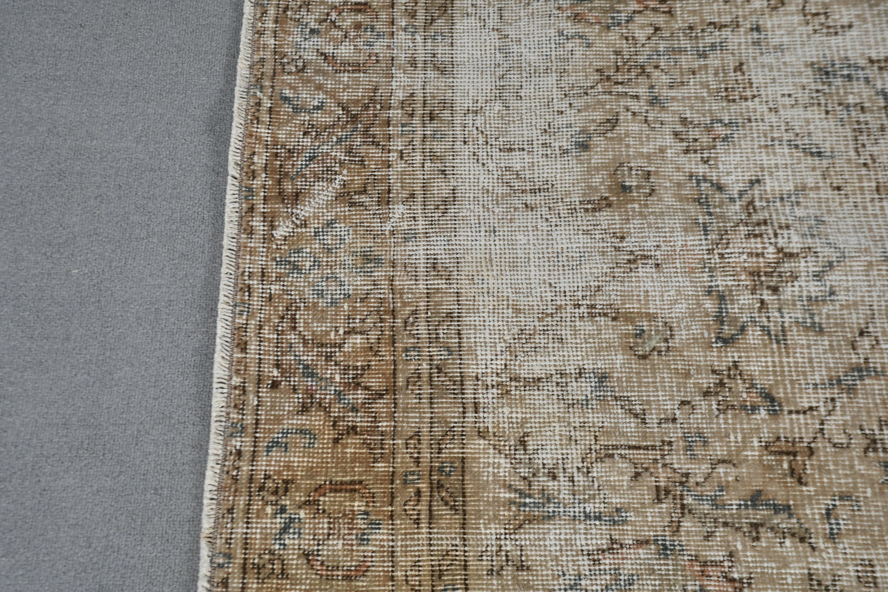 Turkish Rugs, Beige Anatolian Rug, 3.7x6.2 ft Accent Rugs, Nursery Rug, Bedroom Rugs, Cute Rug, Oushak Rug, Vintage Rug, Kitchen Rugs