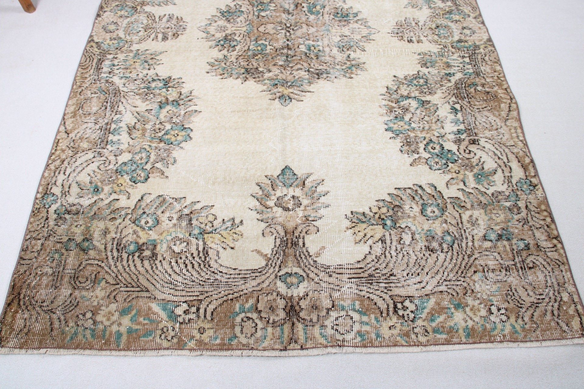 Salon Halıları, Vintage Halı, Yatak Odası Halıları, Bej İfade Halıları, Modern Halı, Türk Halıları, 5,5x8,8 ft Büyük Halılar, Büyük Boho Halı