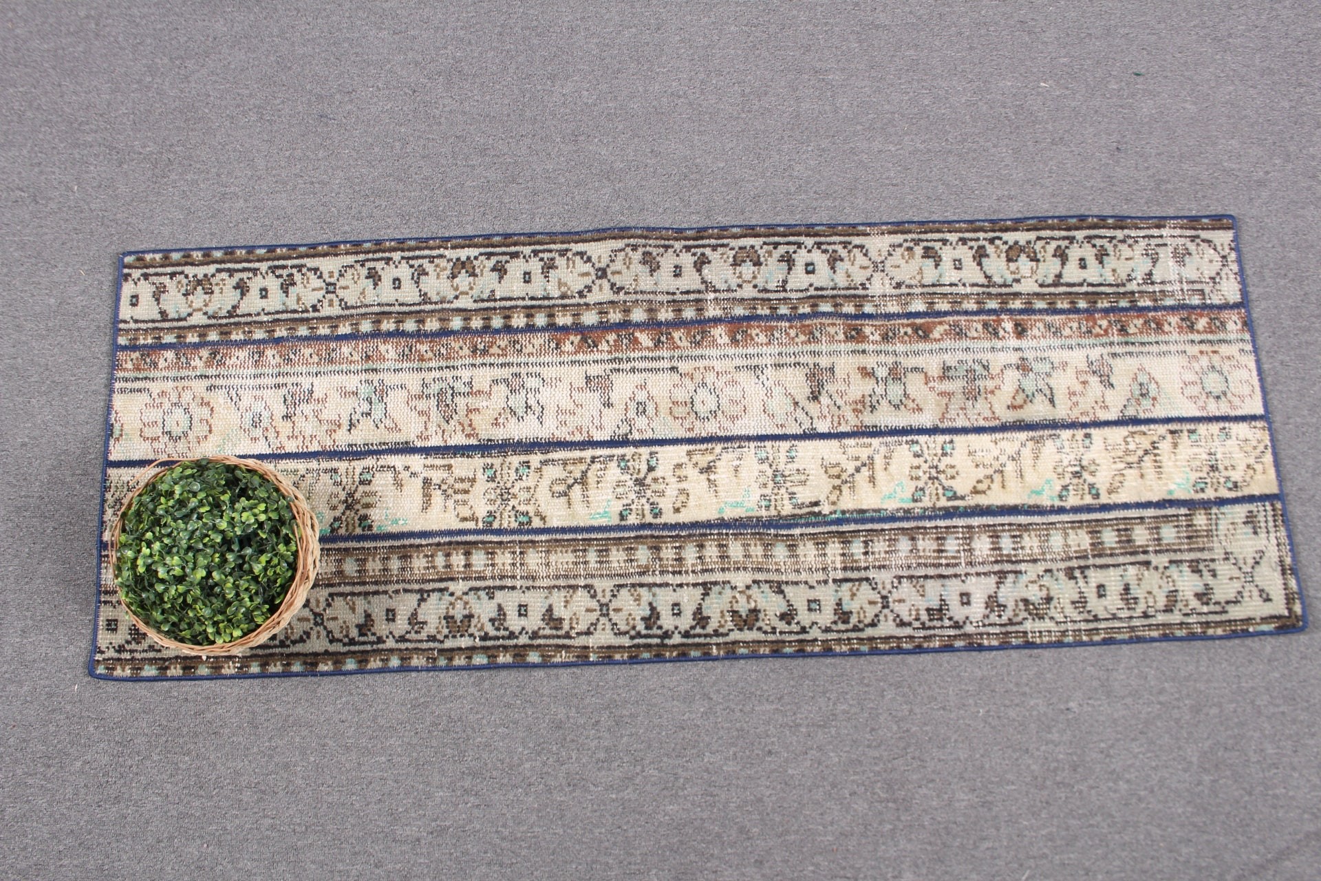 Soluk Halı, Bej Yatak Odası Halısı, Türk Halısı, 1.8x4.8 ft Küçük Halılar, Mutfak Halısı, Vintage Halılar, Fas Halısı, Oryantal Halı, Banyo Halısı