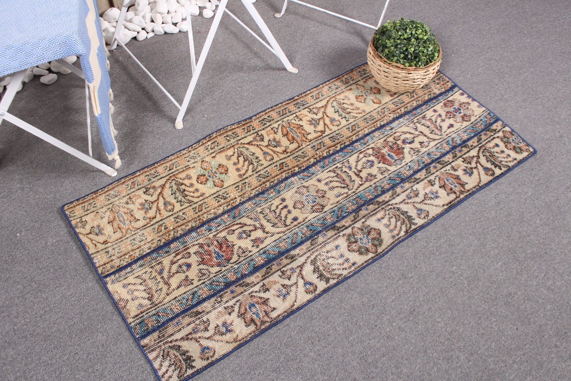 1.9x4.1 ft Small Rug, Flatweave Rugs, Beige Kitchen Rugs, Turkish Rugs, Car Mat Rug, Bathroom Rugs, Floor Rug, Vintage Rugs, Home Decor Rug