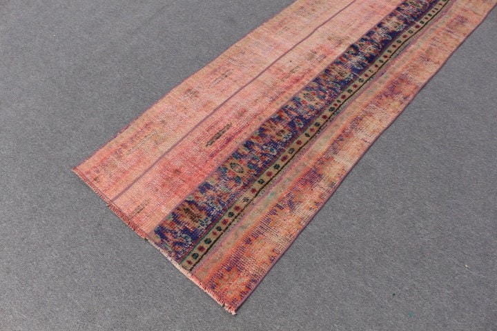 Rugs for Corridor, Art Rug, Turkish Rug, Hallway Rug, Red  2.5x8 ft Runner Rug, Vintage Rug, Oushak Rugs