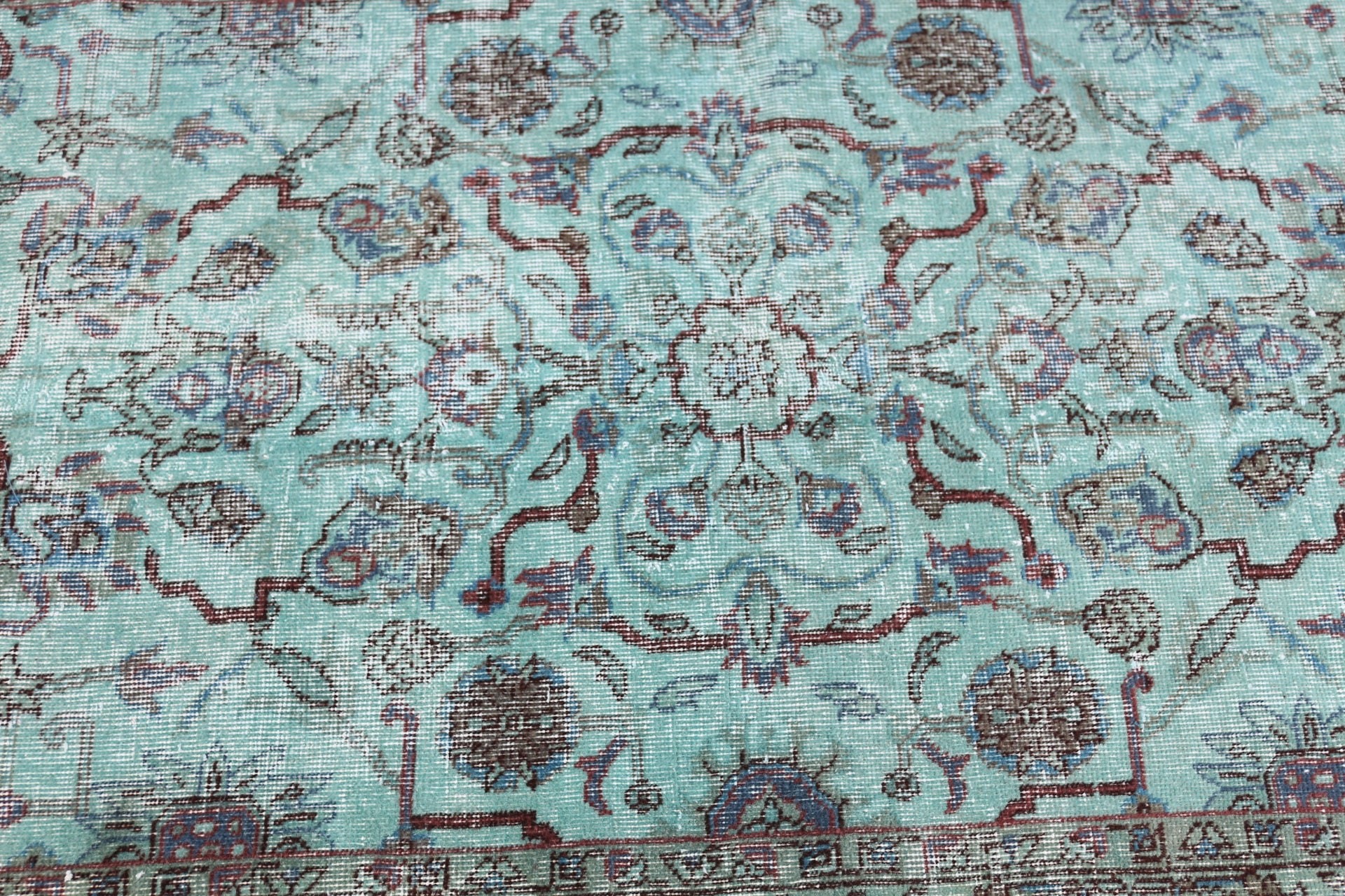 Rugs for Floor, Cool Rugs, Vintage Rug, Dining Room Rug, Blue Oushak Rugs, Turkish Rug, Floor Rug, 3.7x7.1 ft Area Rugs, Kitchen Rug