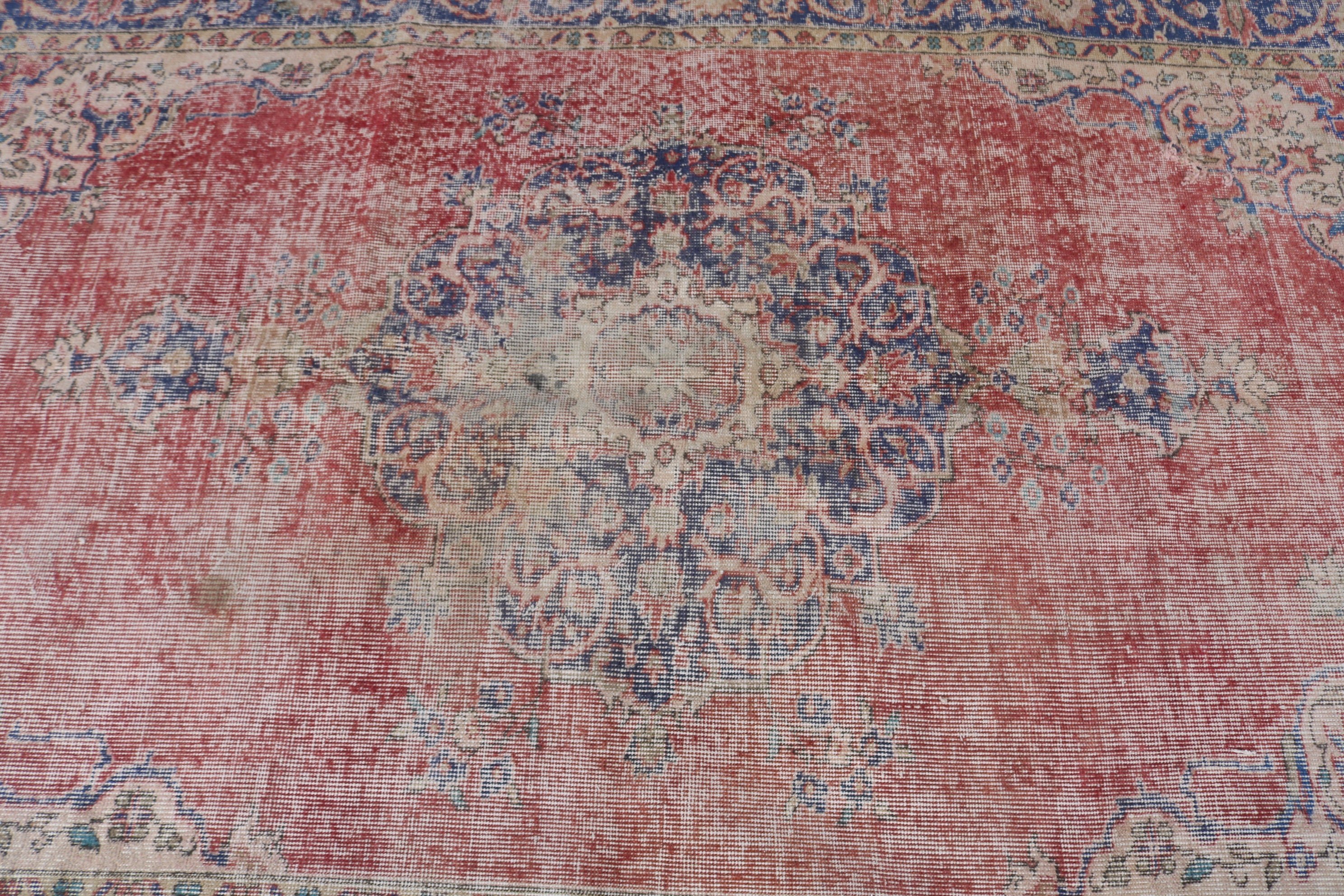 Vintage Halı, Yemek Odası Halısı, Organik Halı, Antika Halı, Türk Halıları, Mavi Havalı Halılar, Anadolu Halıları, 5.2x8.3 ft Büyük Halılar, Yatak Odası Halısı