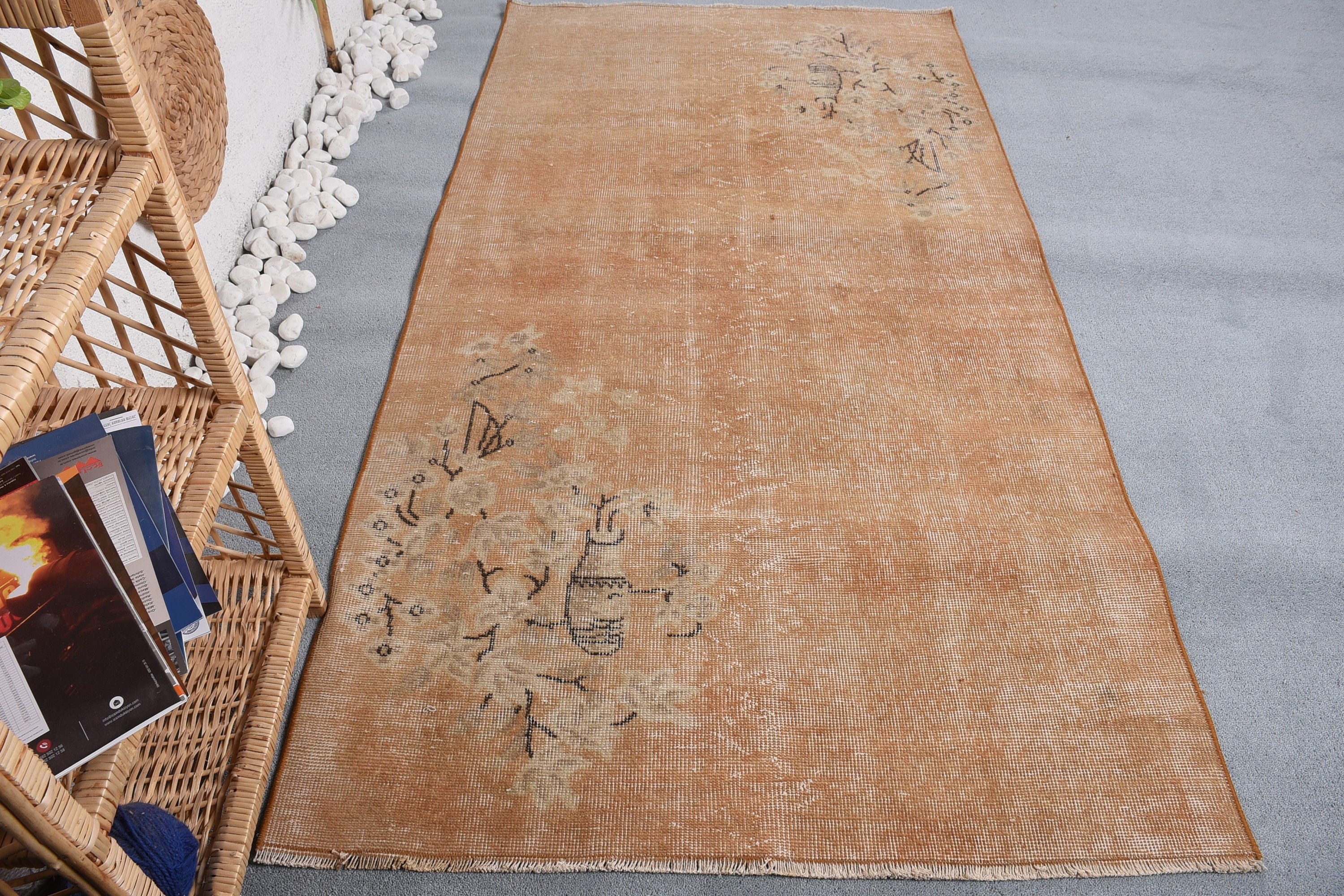 Kitchen Rug, Turkish Rug, Vintage Rug, Floor Rug, 3.6x7.3 ft Area Rugs, Decorative Rug, Rugs for Dining Room, Vintage Decor Rugs, Cool Rug