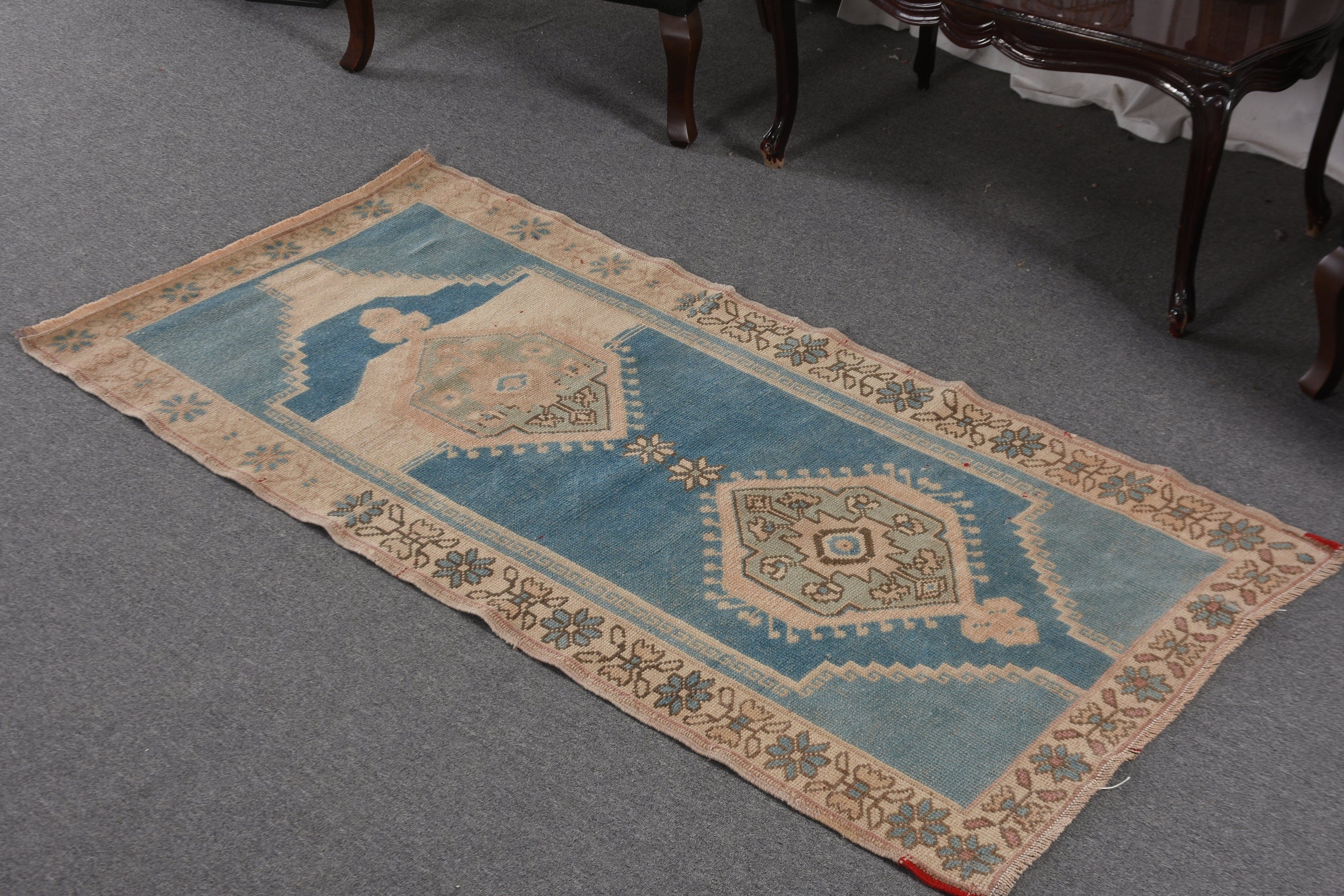 Giriş Halıları, Yün Halı, Vintage Halı, Anadolu Halıları, Kahverengi Yün Halı, 2,9x5,7 ft Aksan Halıları, Çocuk Halısı, Mutfak Halısı, Türk Halıları