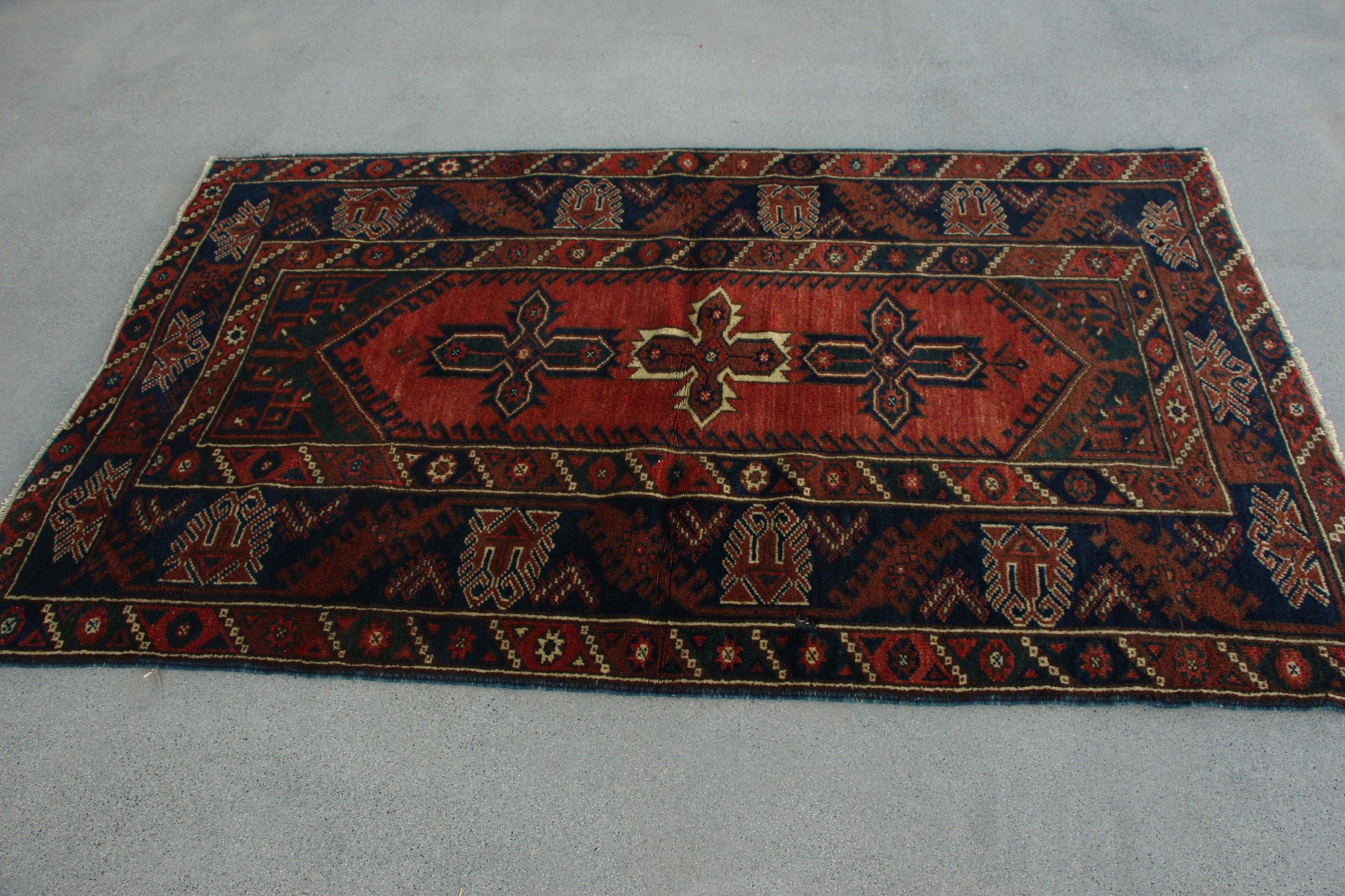Antique Rug, 3.8x6.6 ft Area Rugs, Vintage Rugs, Turkish Rug, Kitchen Rugs, Rugs for Kitchen, Nursery Rug, Red Antique Rug