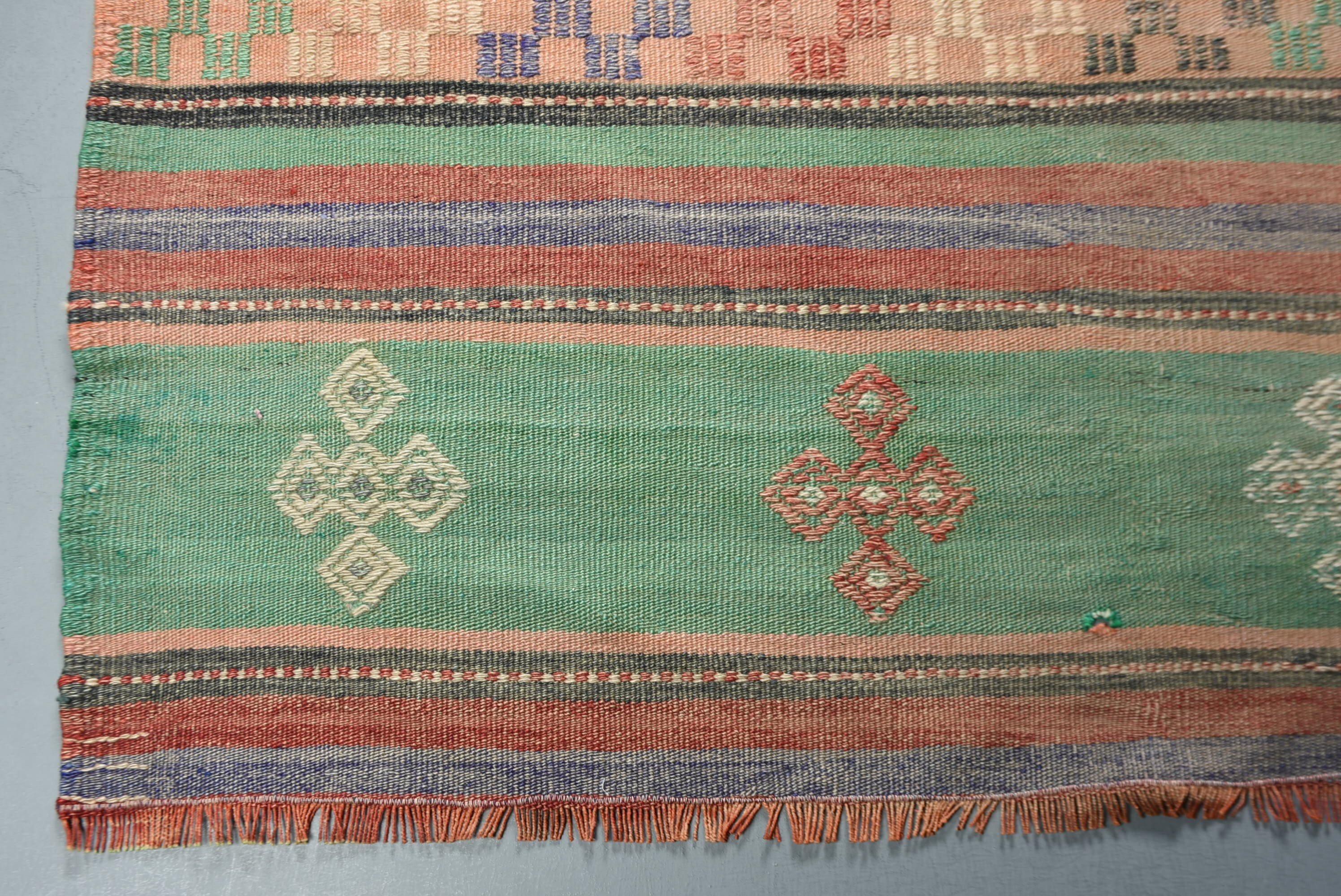 Oturma Odası Halıları, Anadolu Halısı, Yün Halısı, Kilim, Pastel Halısı, Türk Halıları, Vintage Halısı, Yeşil Yatak Odası Halıları, 5.9x5.2 ft Alan Halısı