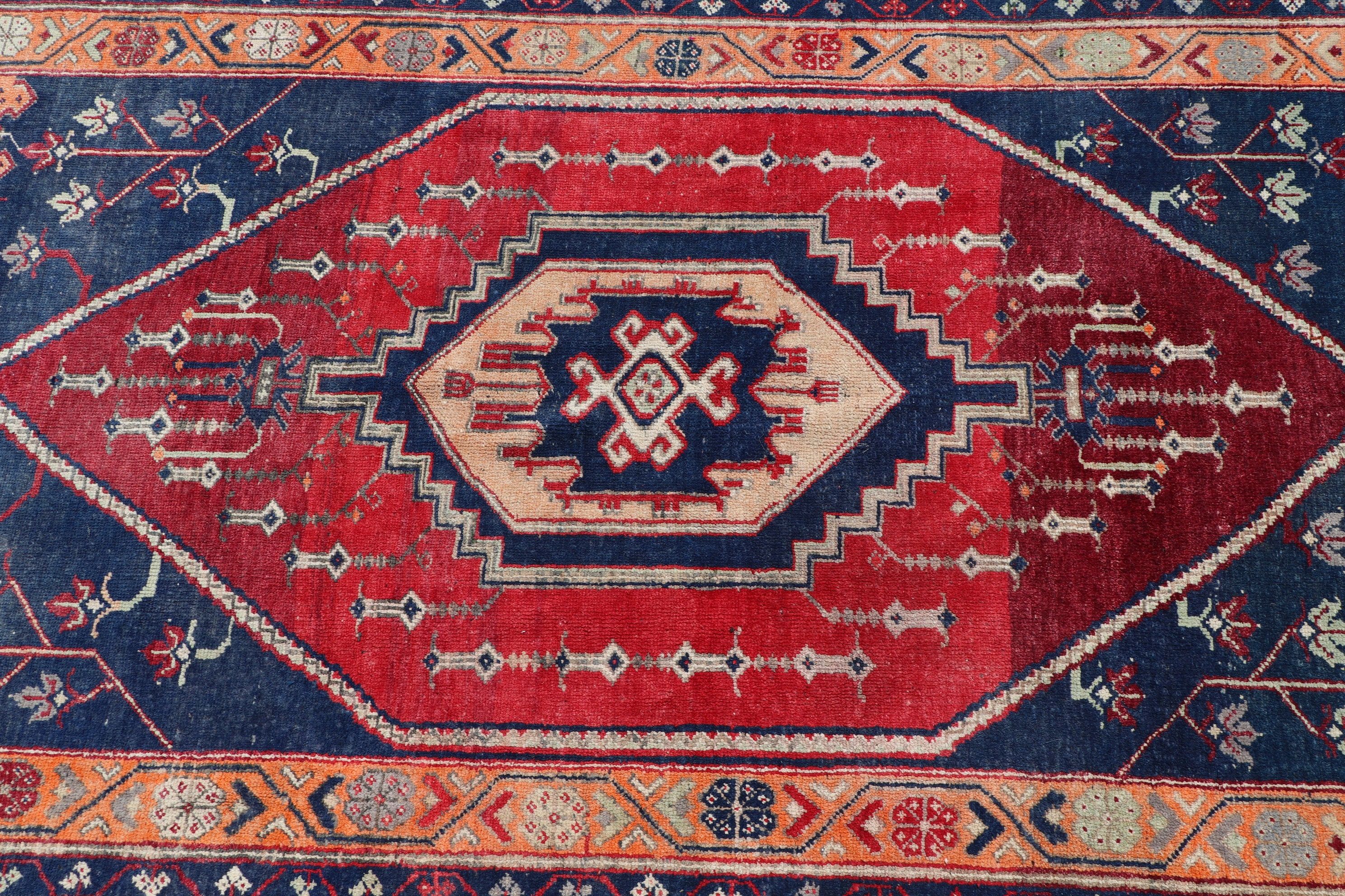 4.2x8.6 ft Area Rugs, Dining Room Rug, Wool Rugs, Turkish Rugs, Vintage Rugs, Rugs for Area, Decorative Rug, Red Floor Rugs