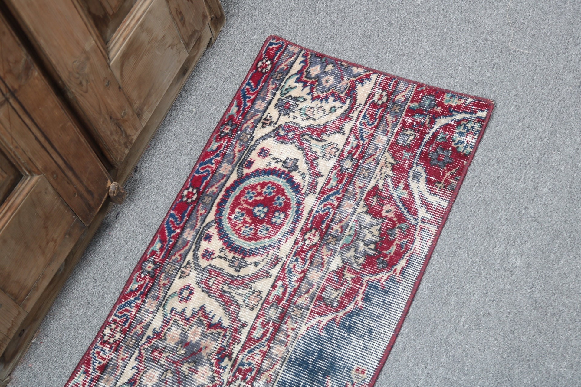 1.5x2.9 ft Small Rugs, Moroccan Rugs, Small Vintage Rug, Oriental Rugs, Turkish Rugs, Vintage Rugs, Bathroom Rugs, Red Modern Rugs