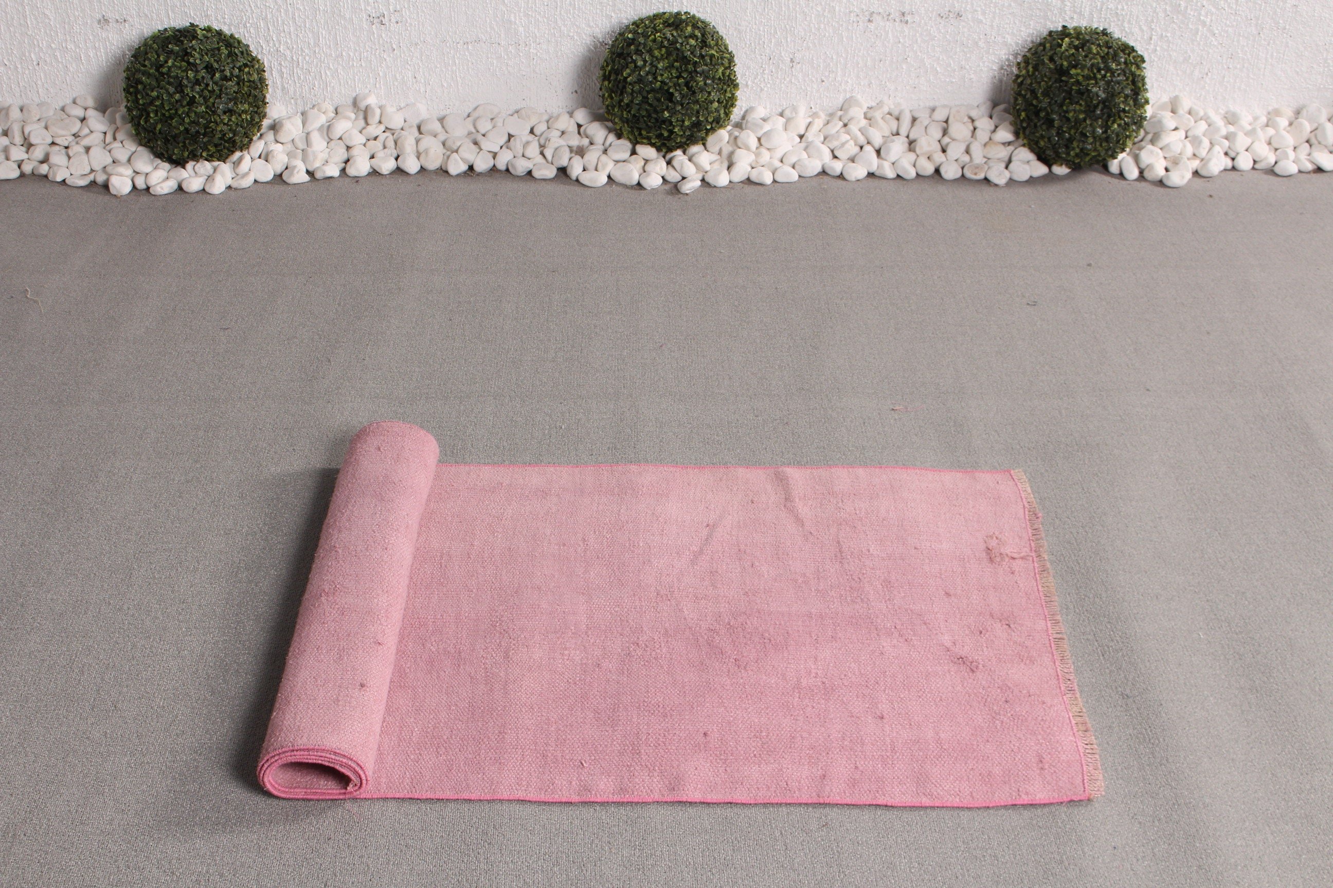 Vintage Halılar, Türk Halısı, Mutfak Halısı, Oushak Halısı, Türkiye Halısı, Koridor Halıları, Ev Dekorasyonu Halısı, Pembe Fas Halısı, 2.3x6.1 ft Runner Halısı