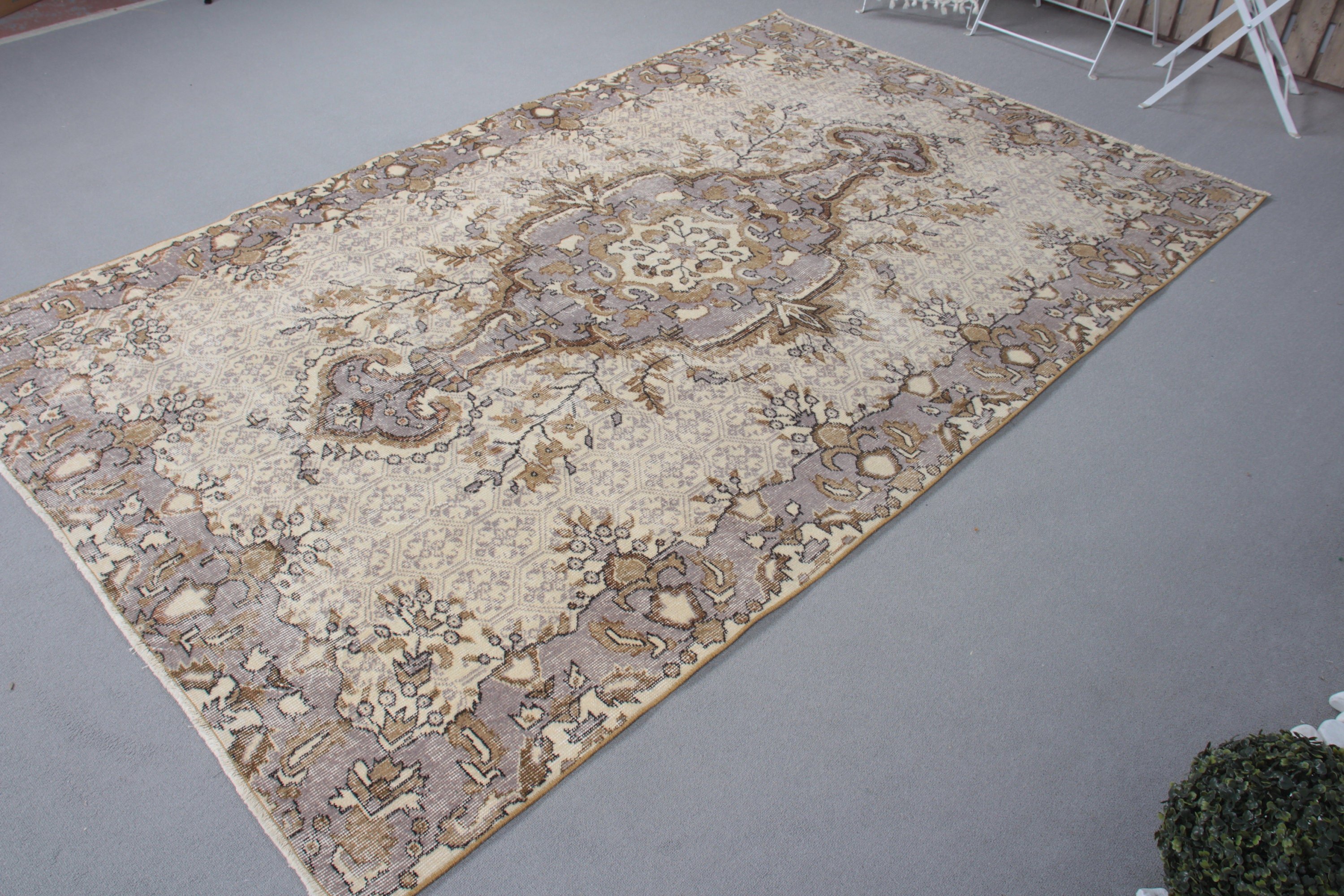 Beige  5.4x8.5 ft Large Rug, Living Room Rugs, Turkish Rug, Vintage Rug, Moroccan Rugs, Floor Rug, Salon Rug