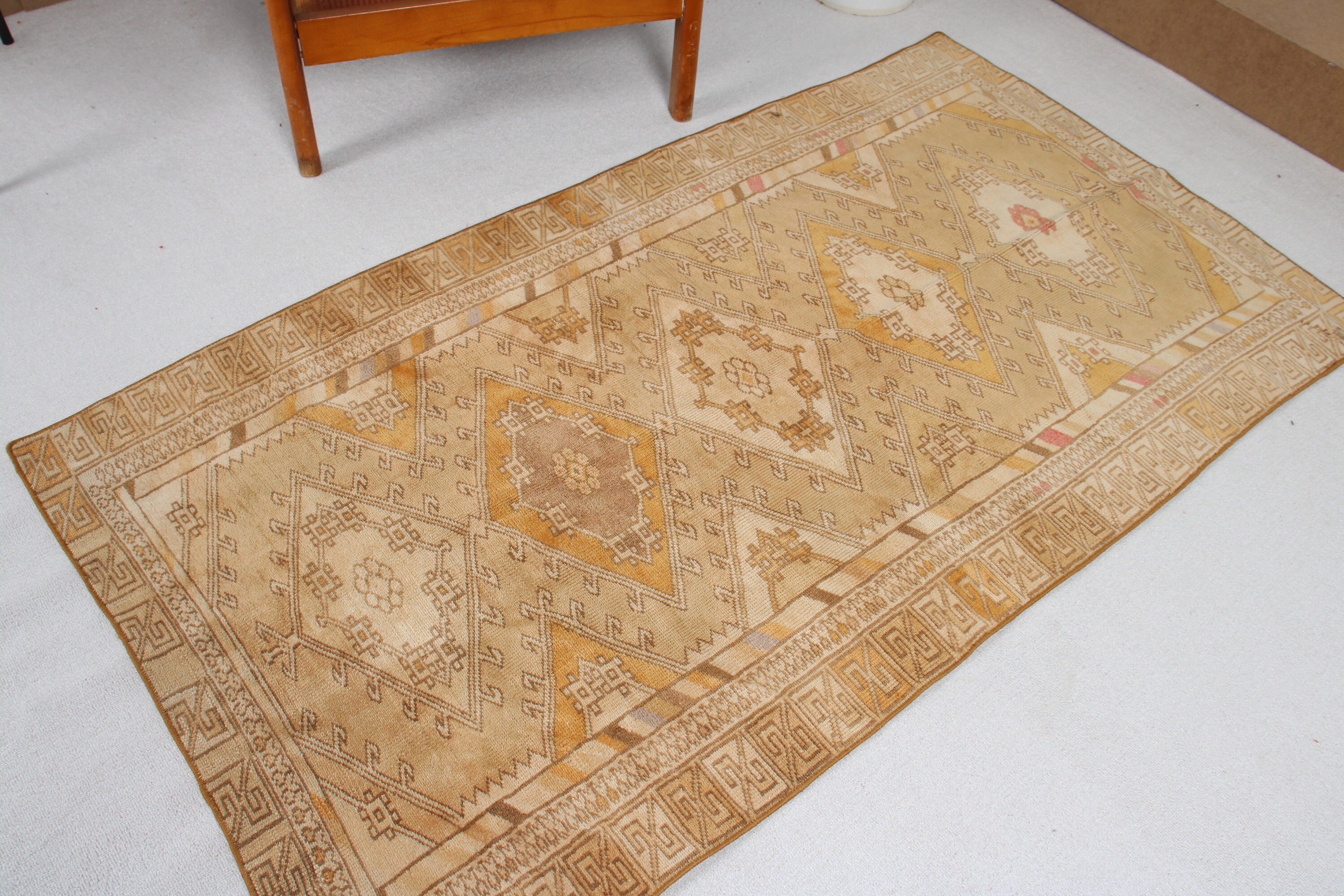 Giriş Halısı, Çocuk Odası Halıları, Kahverengi Havalı Halılar, Vintage Halı, 3,1x5,8 ft Aksan Halısı, Çocuk Odası Halıları, Fas Halısı, Türk Halısı, Havalı Halılar