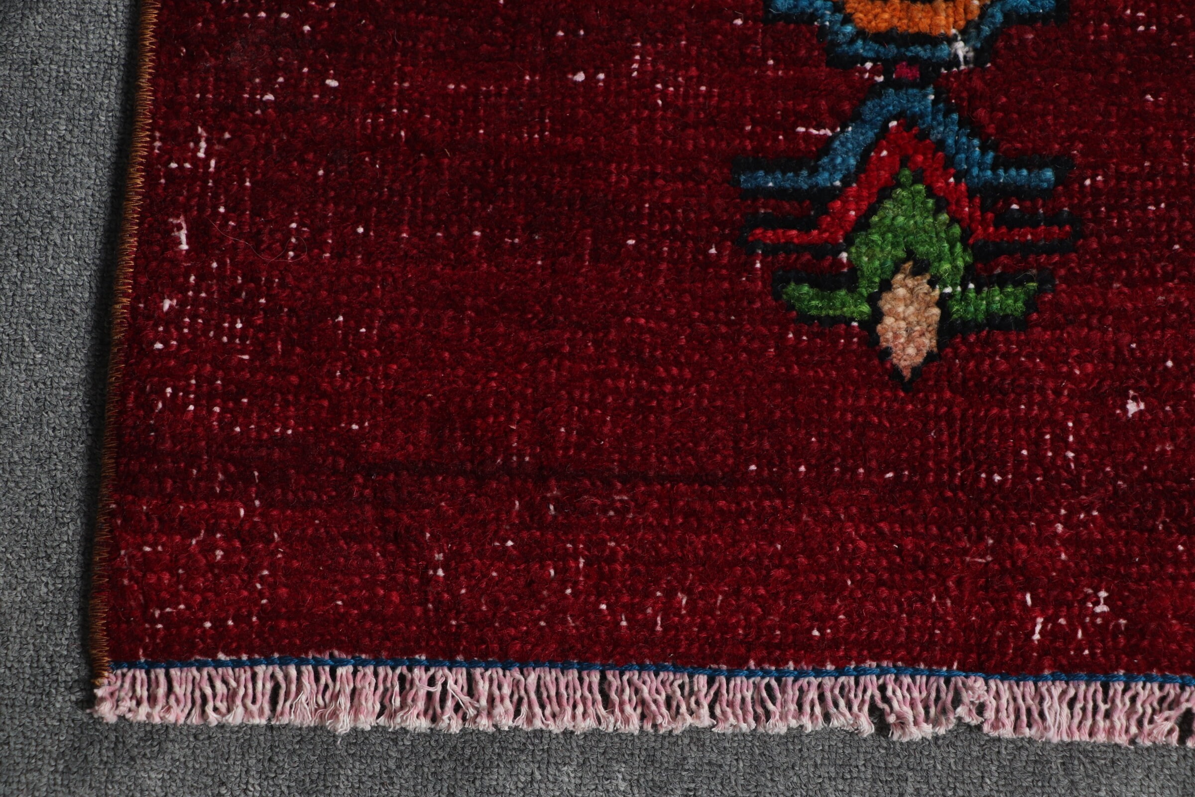 Vintage Rugs, Corridor Rugs, Red Oushak Rugs, Bohemian Rug, Oushak Rug, Anatolian Rug, Turkish Rug, Hallway Rugs, 1.9x8.4 ft Runner Rug