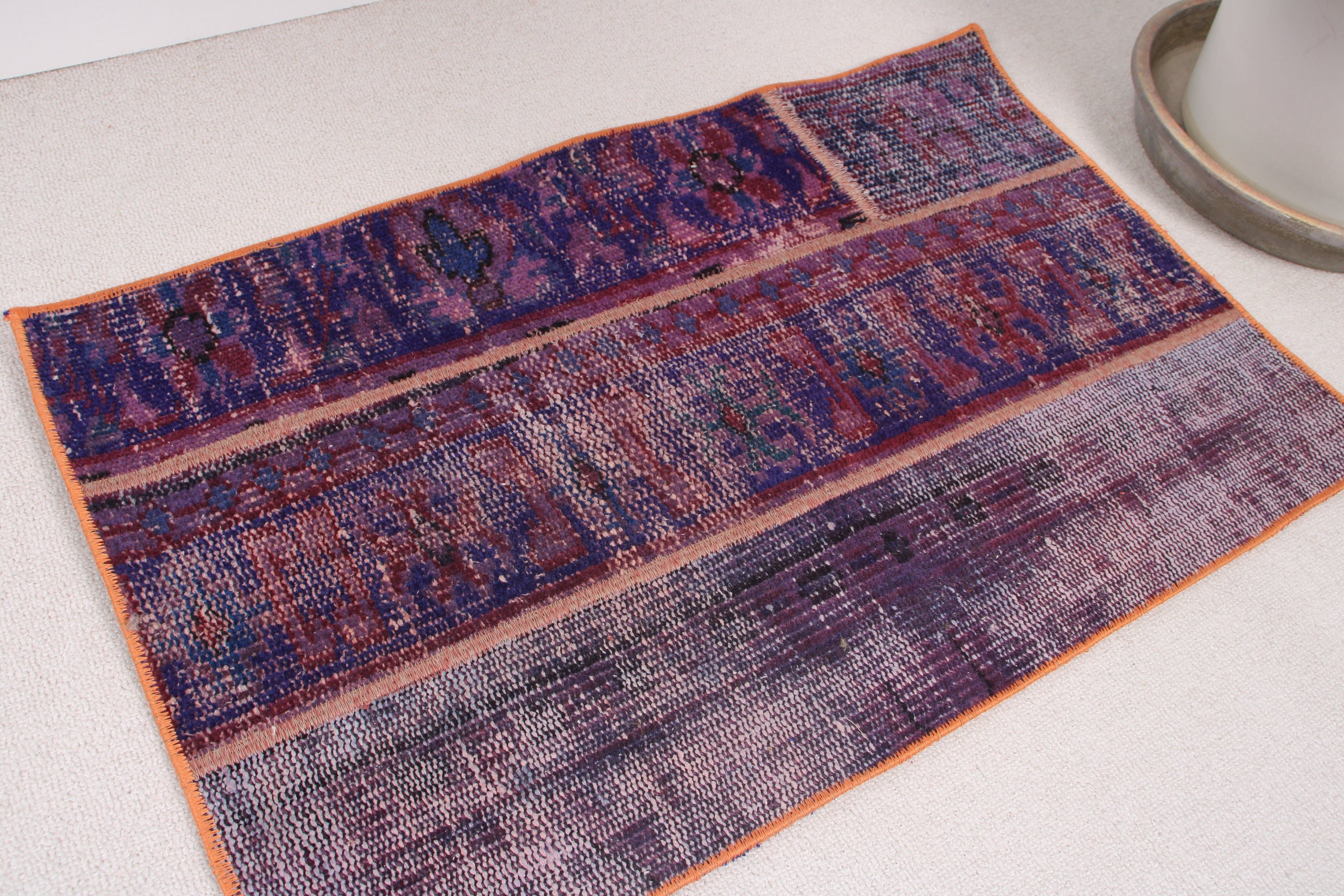 Boho Rugs, Vintage Rugs, Kitchen Rug, Rugs for Bedroom, Bath Rugs, 1.6x2.6 ft Small Rugs, Turkish Rugs, Purple Geometric Rug, Luxury Rugs