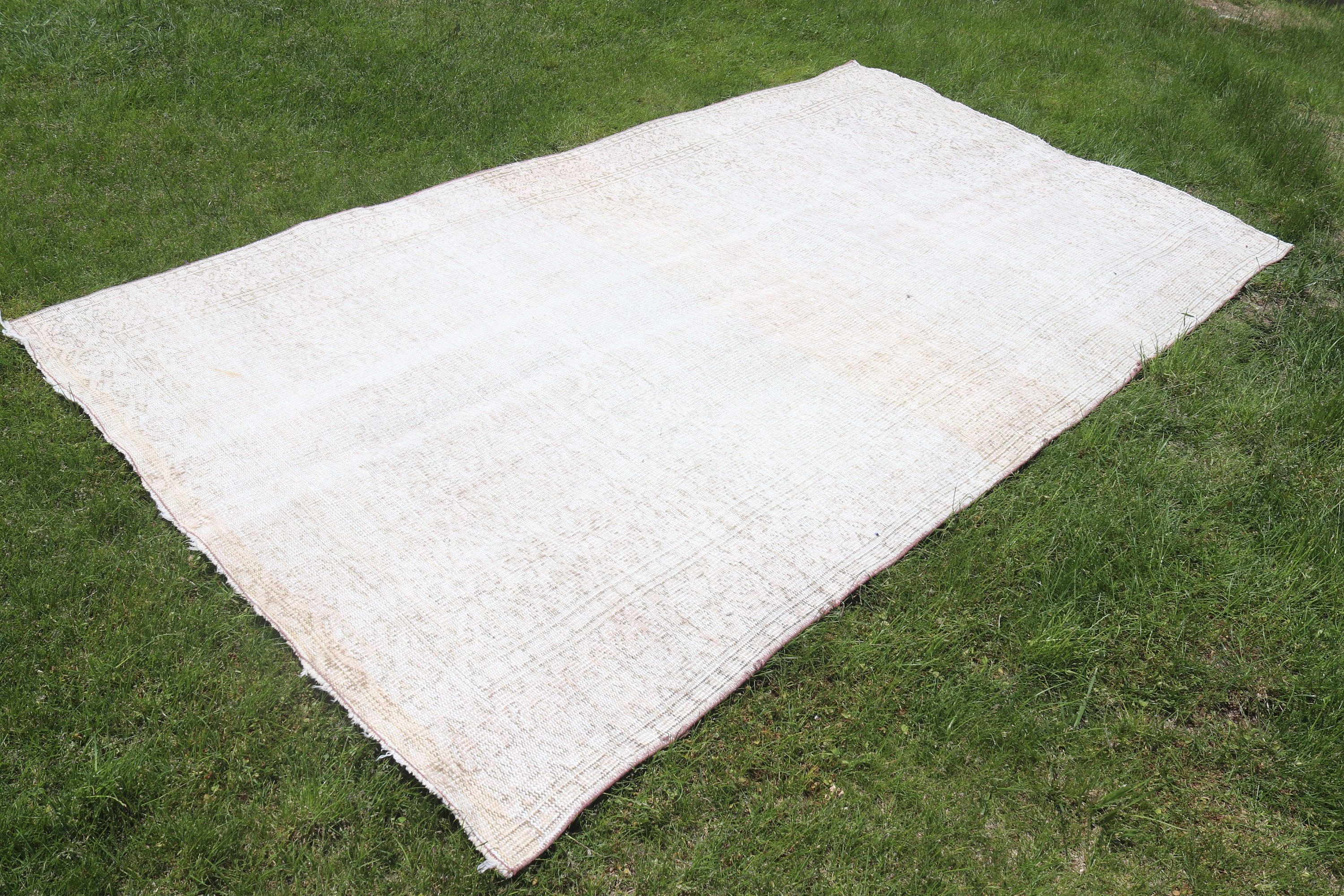 Türk Halıları, Oturma Odası Halıları, Vintage Halı, Ev Dekorasyonu Halıları, 5.2x9.3 ft Büyük Halı, Bej Mutfak Halıları, Salon Halıları