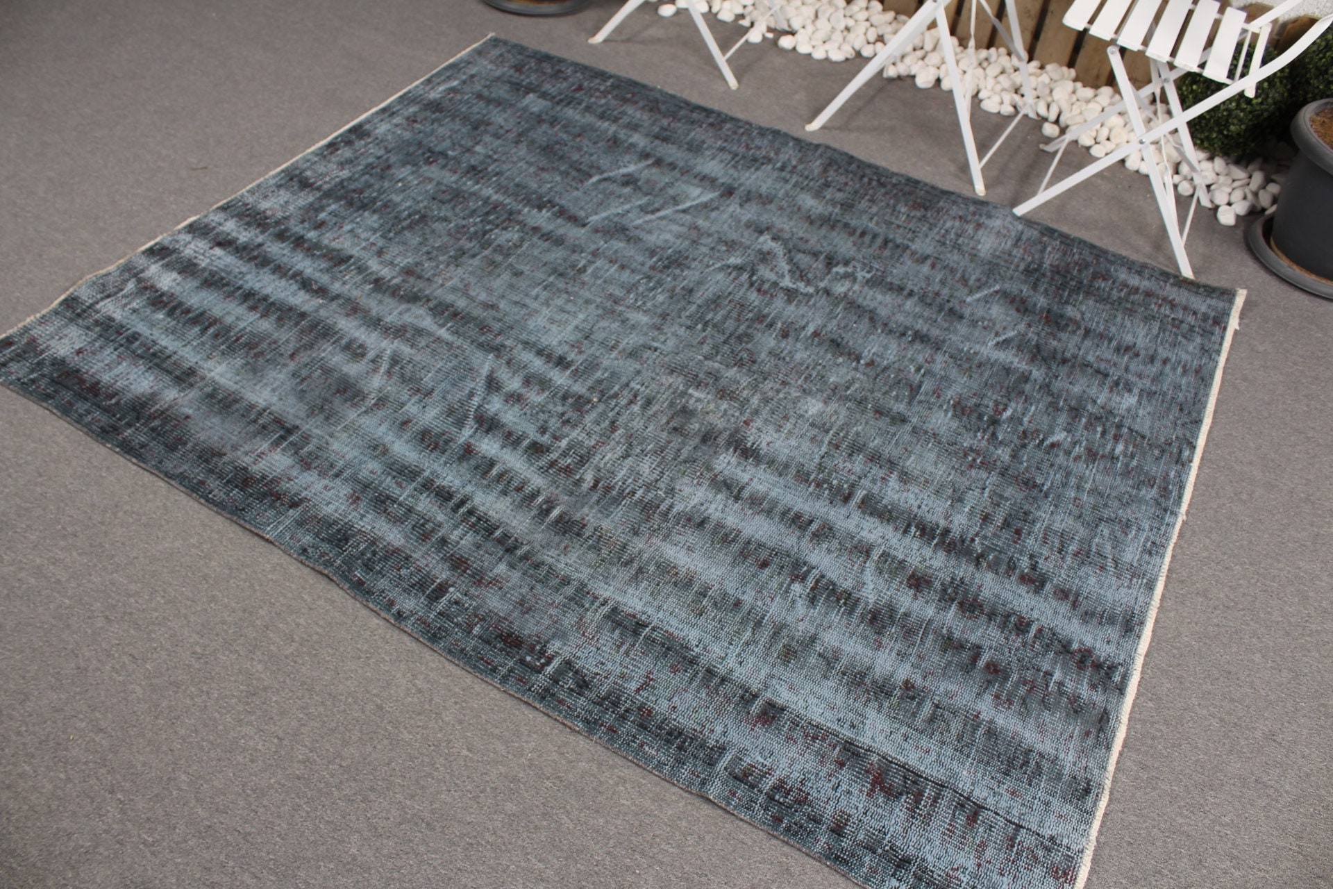 Vintage Decor Rug, Cool Rug, Blue Kitchen Rug, Floor Rug, Vintage Rugs, 5.2x6.3 ft Area Rugs, Rugs for Area, Bedroom Rugs, Turkish Rug