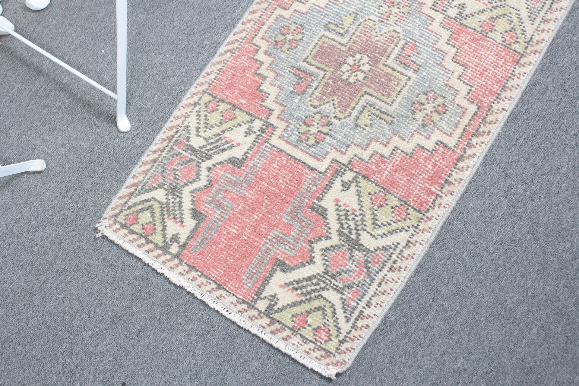 Red Floor Rugs, Rugs for Door Mat, Turkish Rugs, 1.7x3 ft Small Rug, Oushak Rug, Door Mat Rug, Car Mat Rug, Moroccan Rug, Vintage Rug