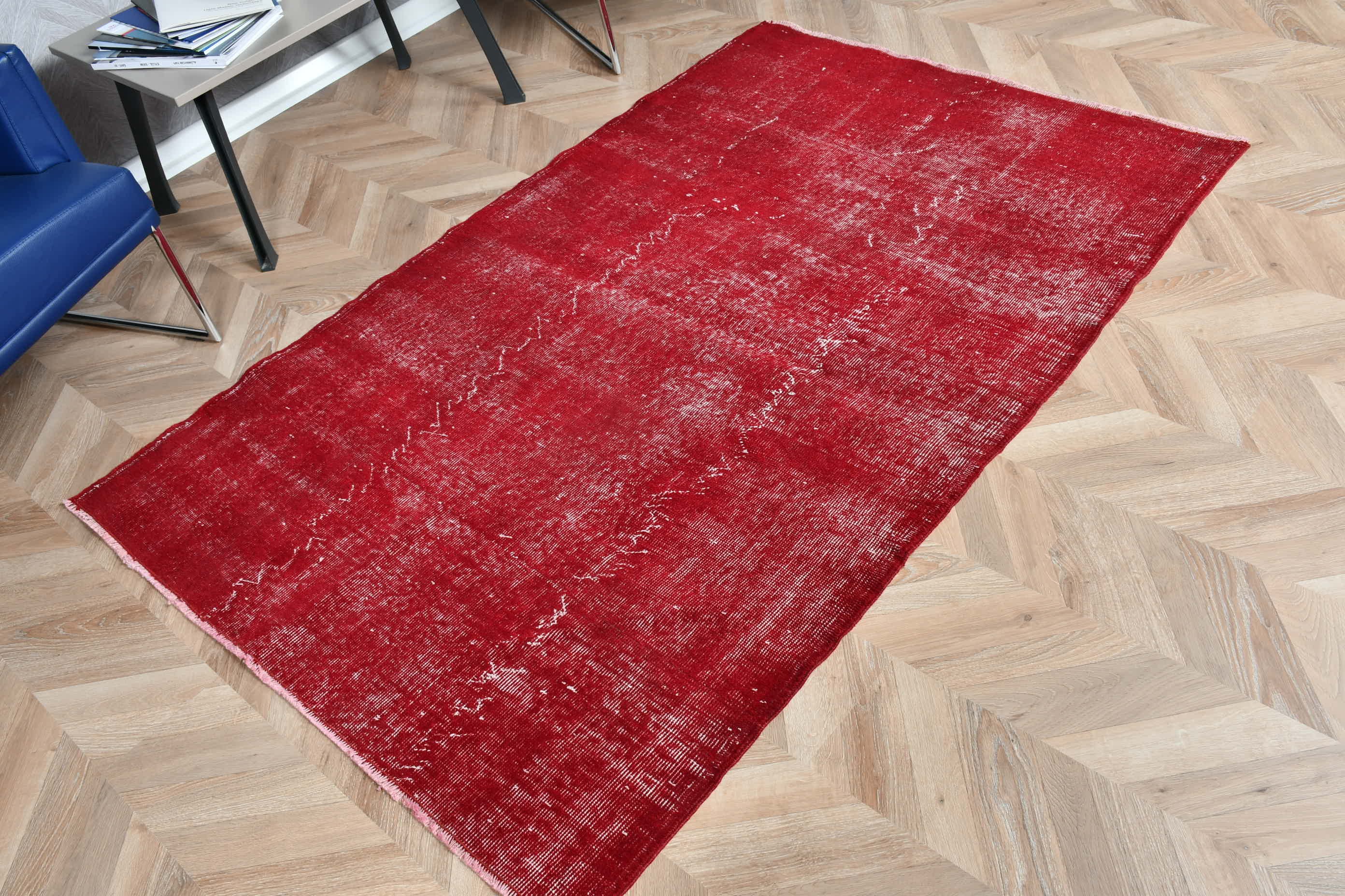 4x6 ft Accent Rugs, Old Rug, Vintage Rug, Oushak Rugs, Rugs for Kitchen, Bedroom Rugs, Turkish Rug, Entry Rug, Nursery Rug, Red Kitchen Rug