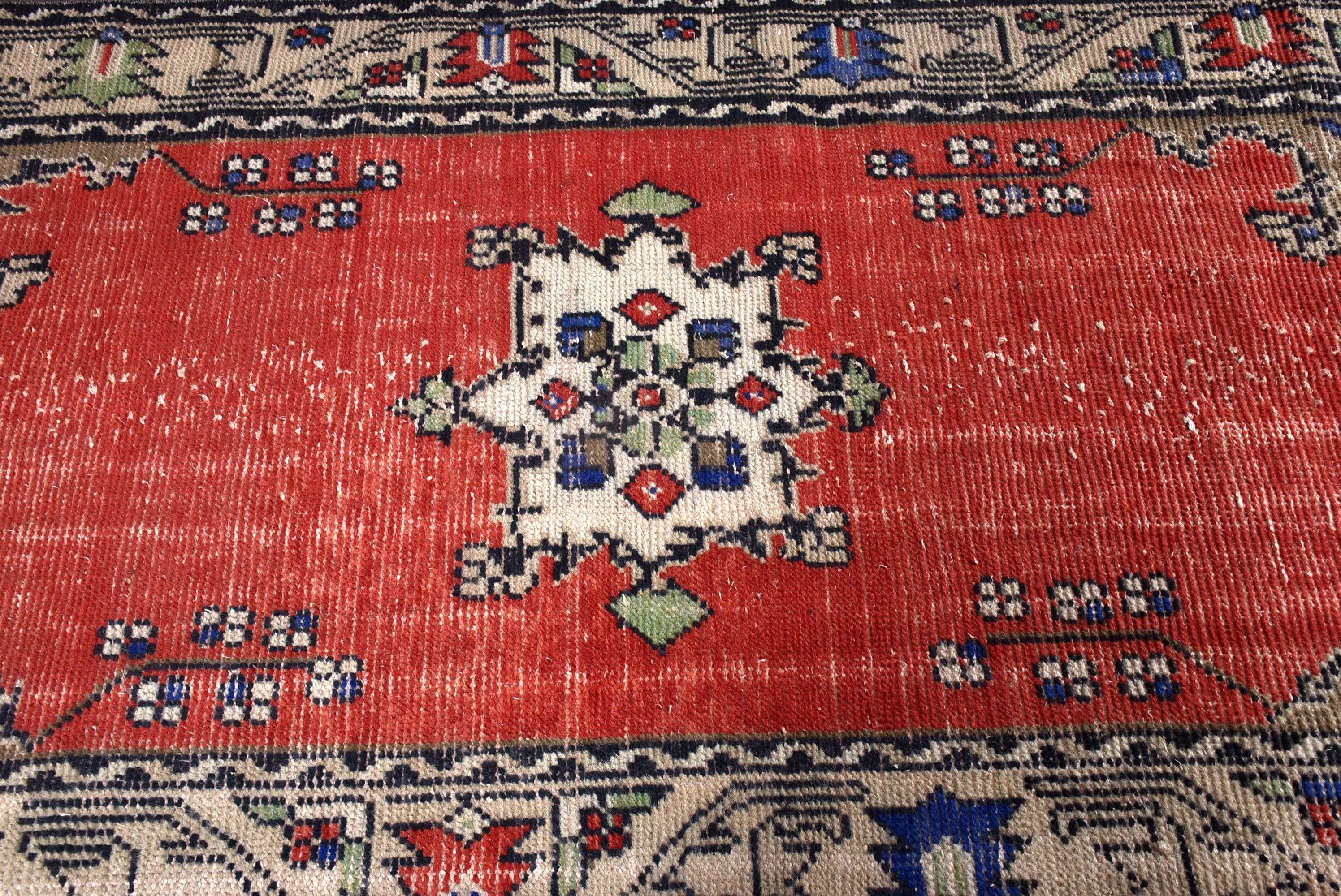 Boho Alan Halıları, Türk Halısı, Lüks Halı, Vintage Halılar, Bej Açıklama Halısı, Ev Dekor Halıları, İç Mekan Halıları, 3,7x7,4 ft Alan Halısı