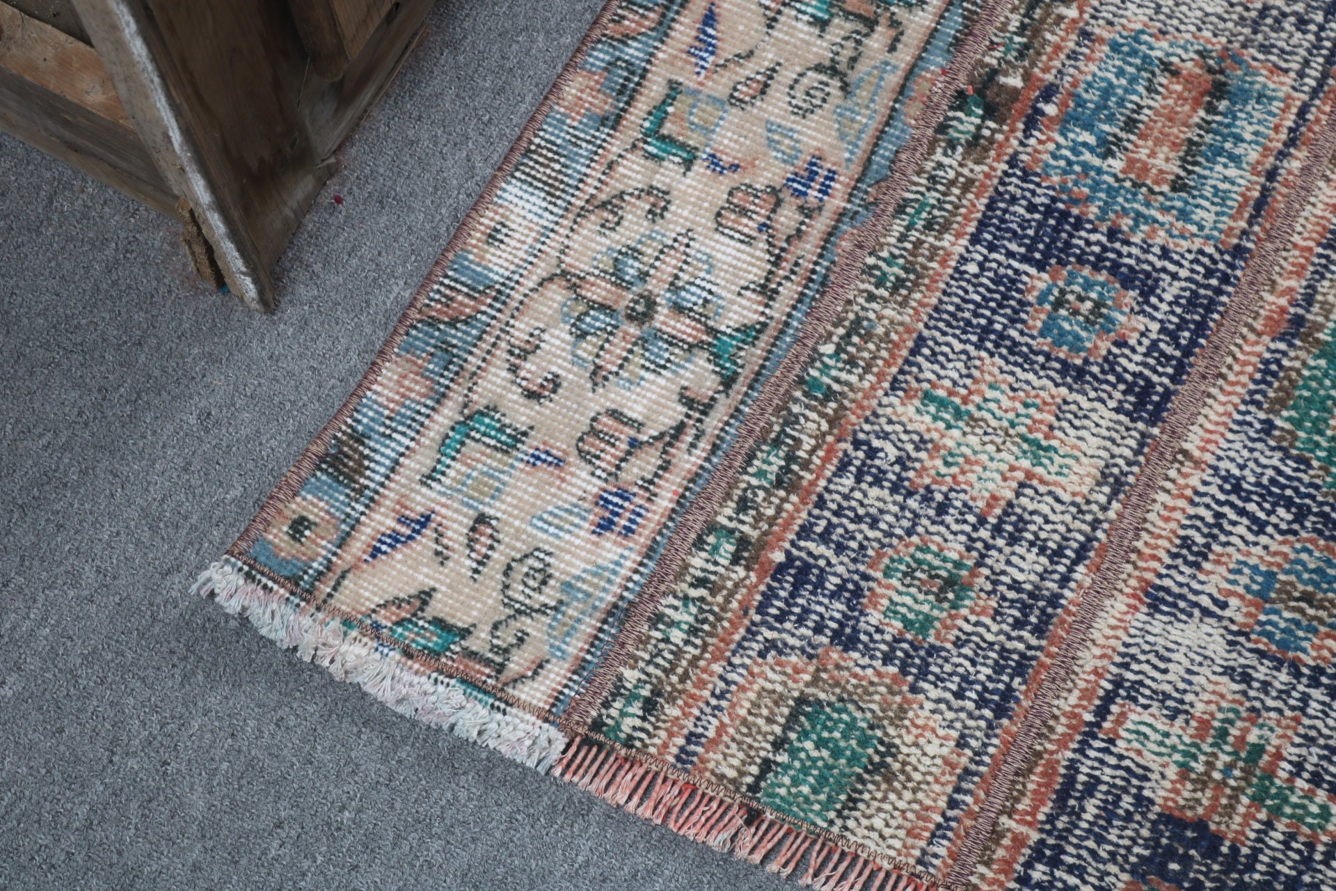 Bedroom Rug, Blue Kitchen Rugs, Boho Rugs, Entry Rug, 2.6x3.1 ft Small Rugs, Vintage Rug, Antique Rug, Small Vintage Rugs, Turkish Rugs