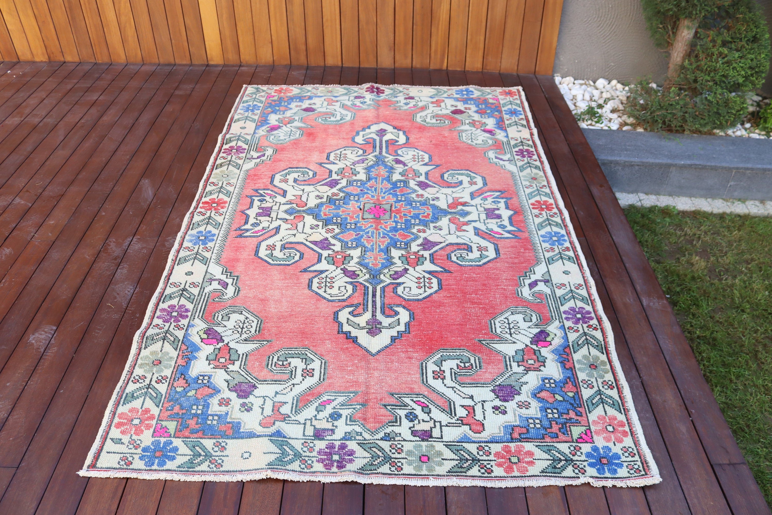 Oturma Odası Halıları, Aztek Halısı, 4,5x7,2 ft Alan Halıları, Mutfak Halıları, Kırmızı Lüks Halılar, Ev Dekor Halısı, Vintage Halı, Yer Halısı, Türk Halısı