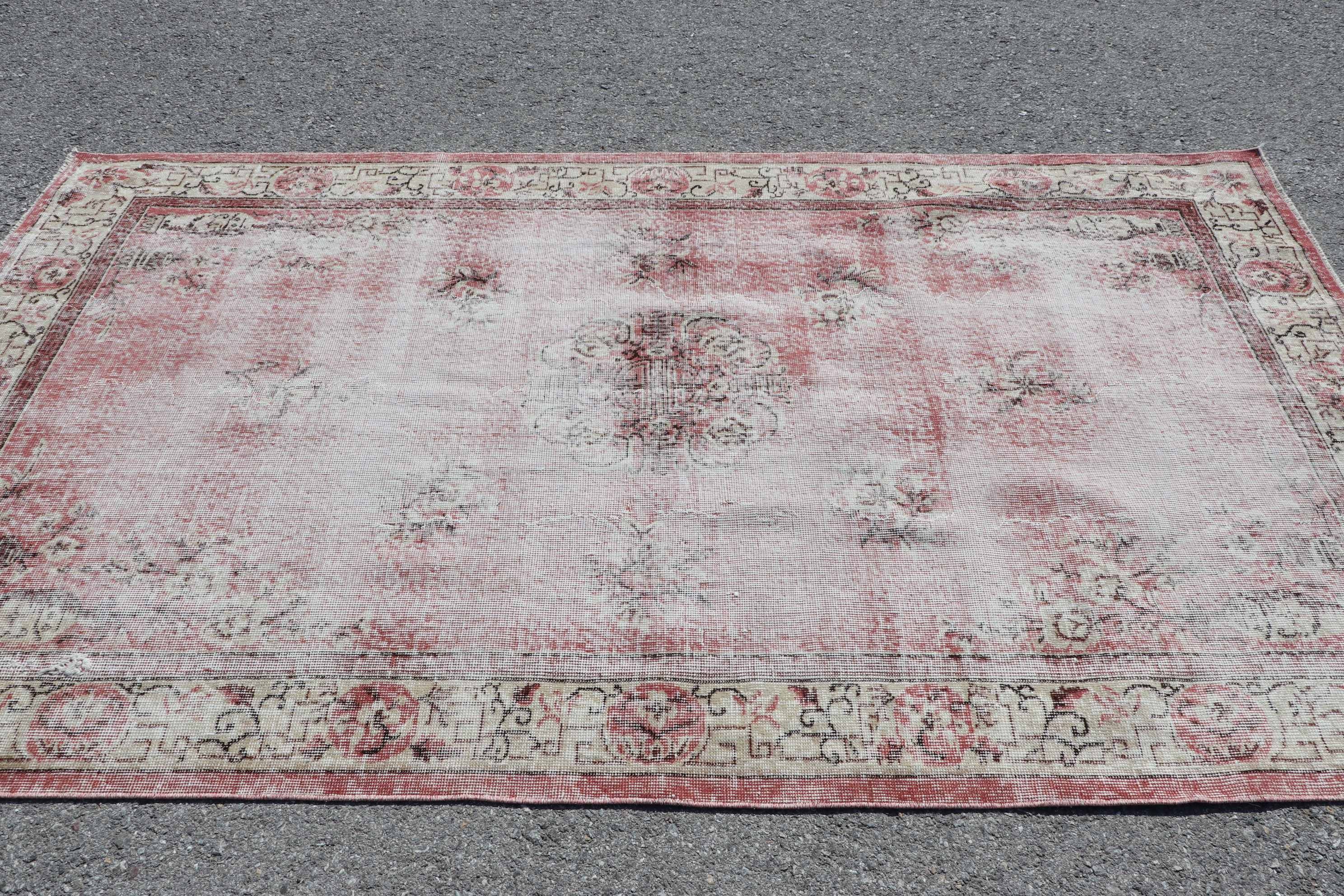 Red Bedroom Rugs, Turkish Rug, Vintage Decor Rugs, Vintage Rug, Anatolian Rug, Organic Rugs, Wool Rug, Rugs for Indoor, 4.8x8.3 ft Area Rug