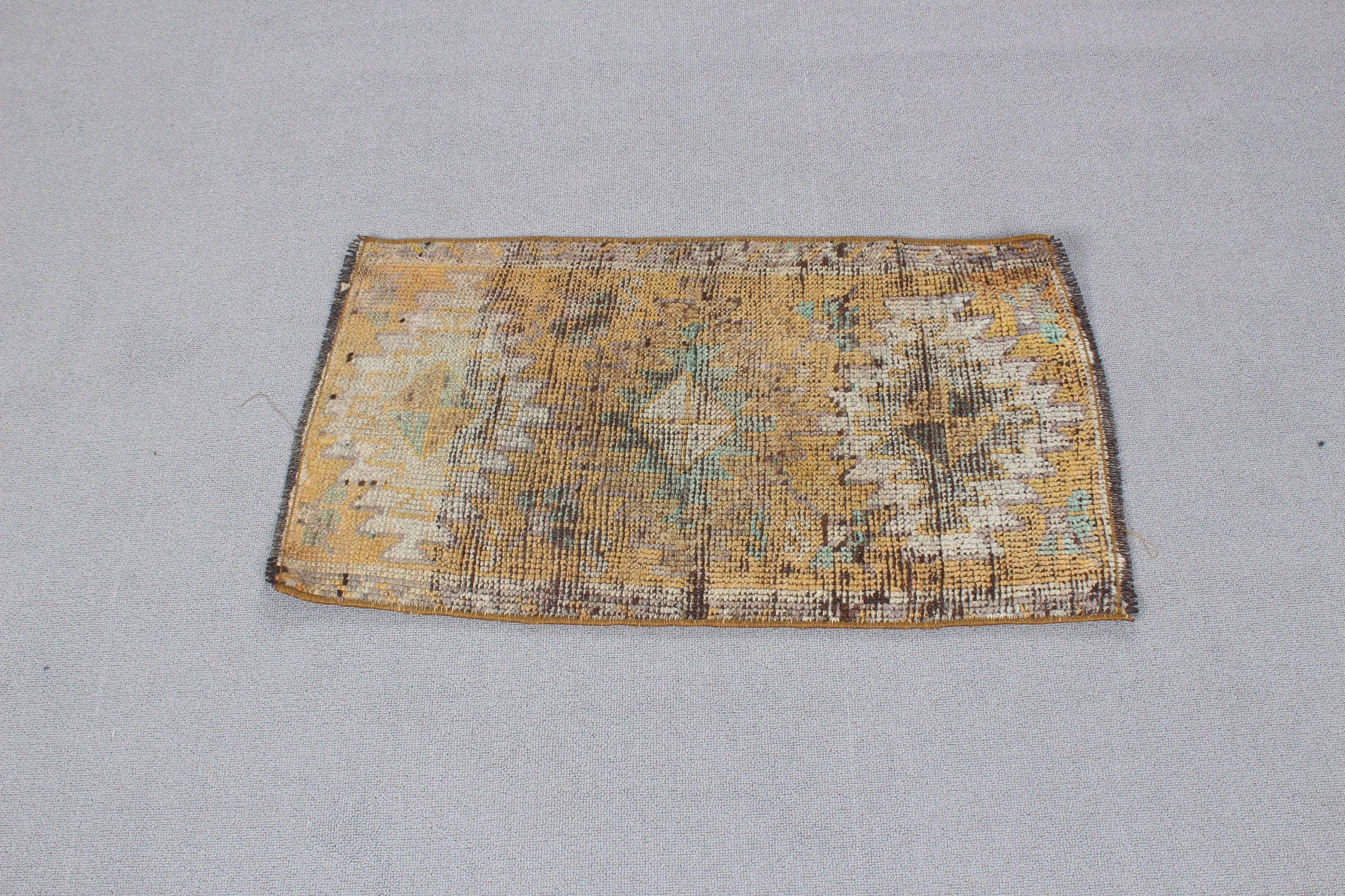 Kitchen Rug, 1.4x2.6 ft Small Rugs, Turkish Rugs, Bronze Modern Rug, Vintage Rugs, Modern Rugs, Modern Bath Mat Rug, Bath Rugs, Bedroom Rug