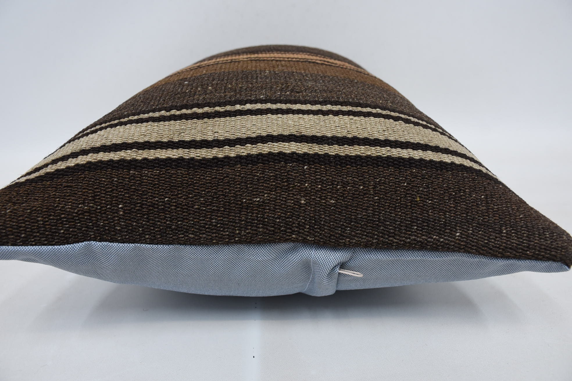 Throw Kilim Pillow, 16"x24" Brown Pillow Cover, One Of A Kind Pillow Sham, Home Decor Pillow, Turkish Kilim Pillow