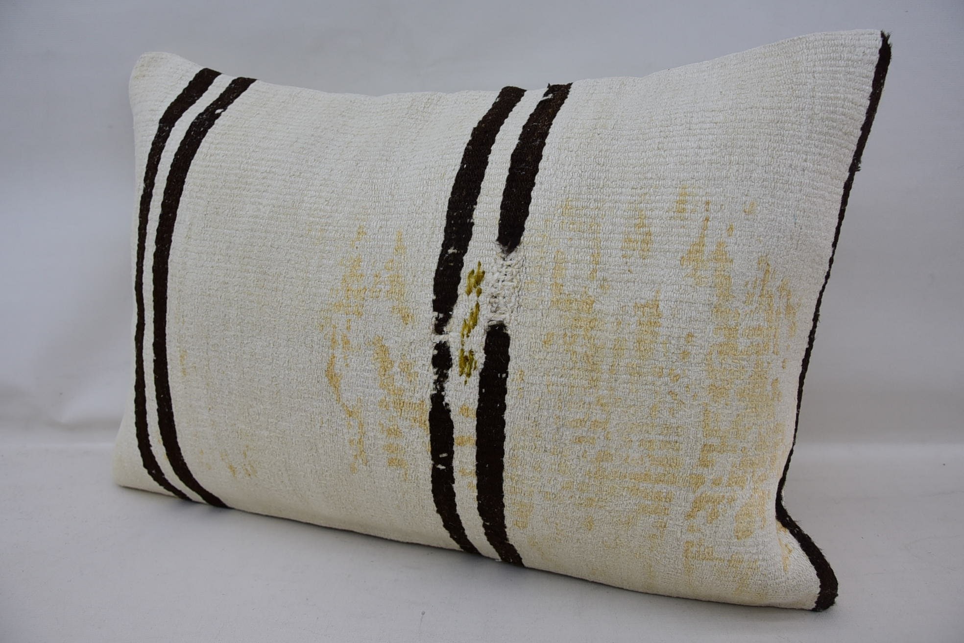 Bolster Throw Pillow, Antique Pillows, Pet Pillow, 16"x24" White Pillow Sham, Interior Designer Pillow, Home Decor Pillow